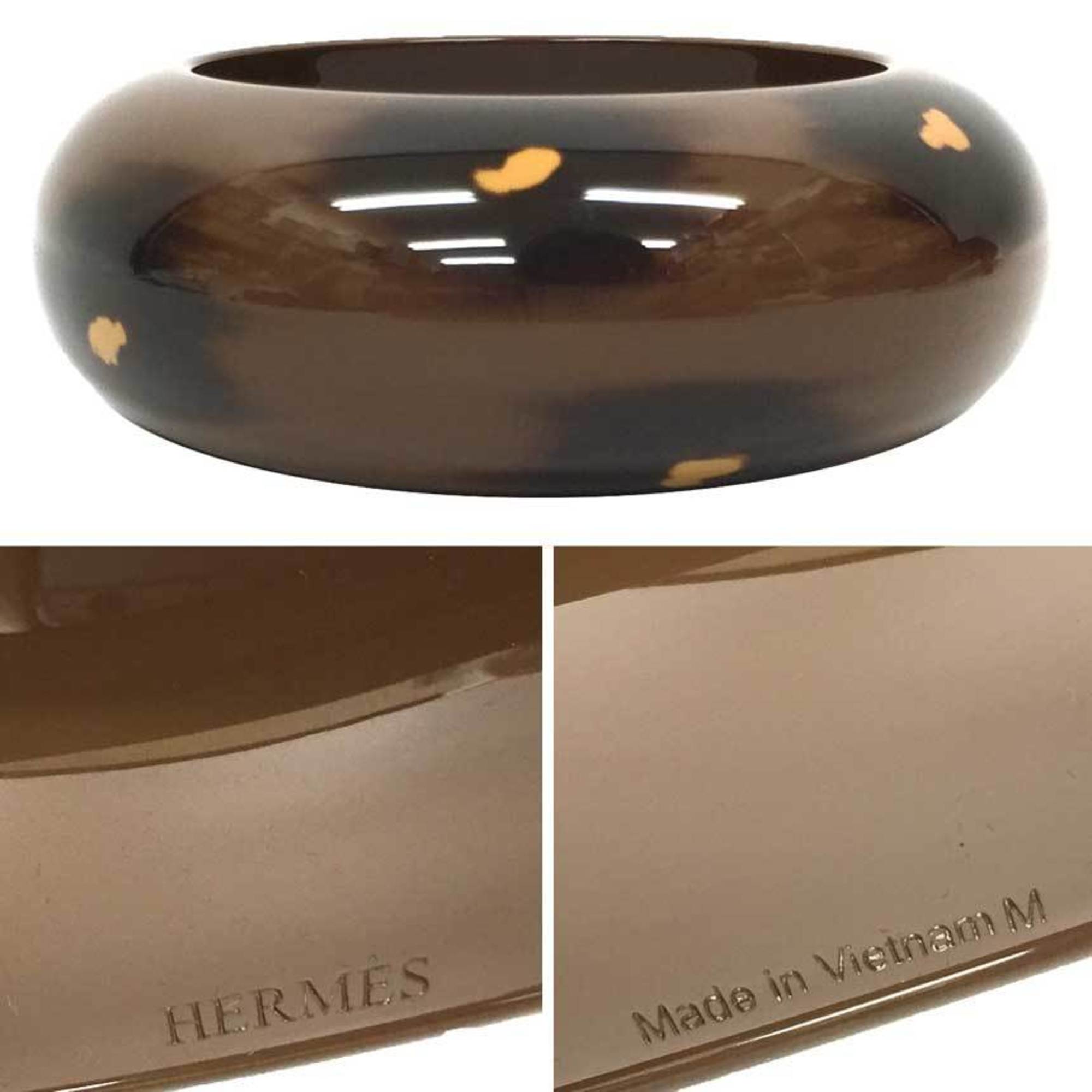 Leopard Ferran GM Bangle Lacquer and Wood Brown Bracelet