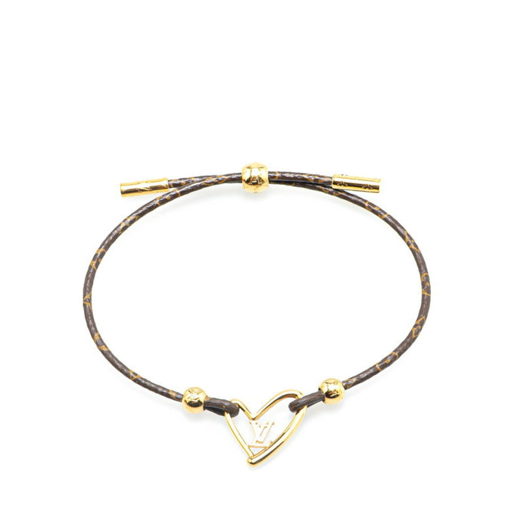 Monogram Bracelet Brown and Gold Plated