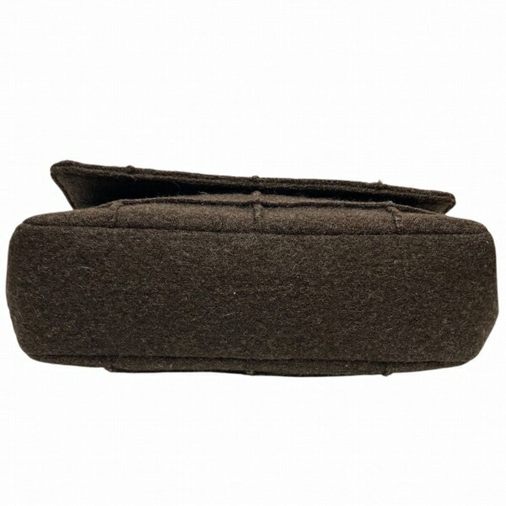 Chocolate Bar Mademoiselle Flap Bag Quilted Wool Jumbo