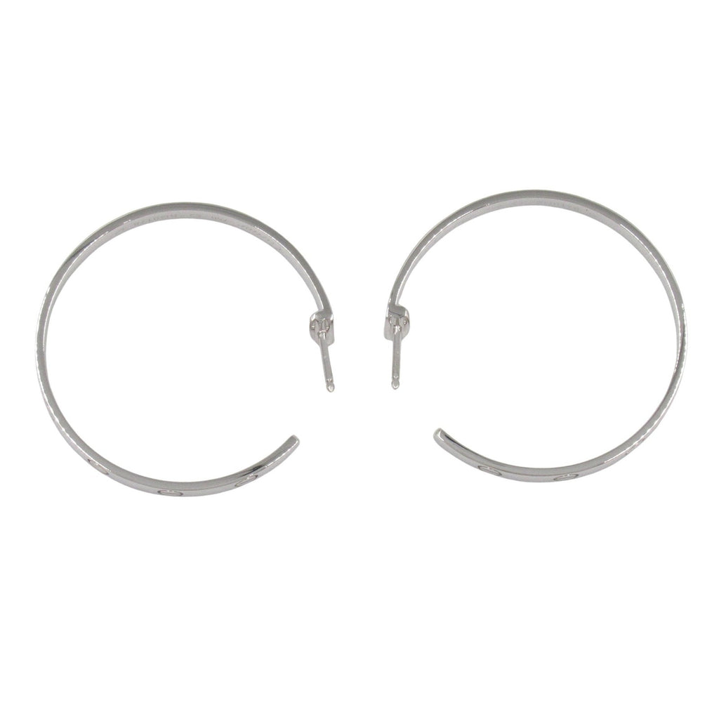 Earrings Hoop 18K White Gold