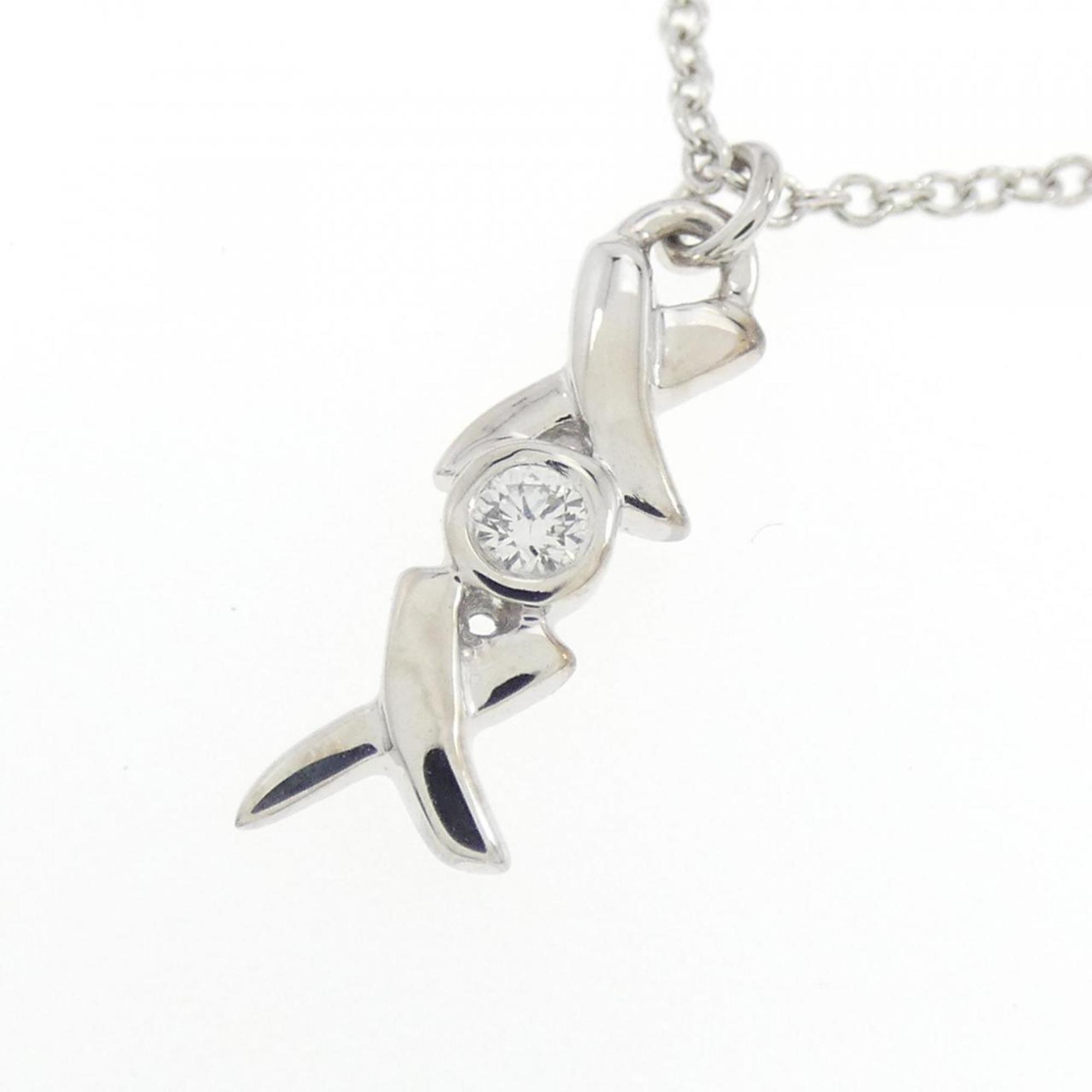Pendant Necklace 18K White Gold with Diamond