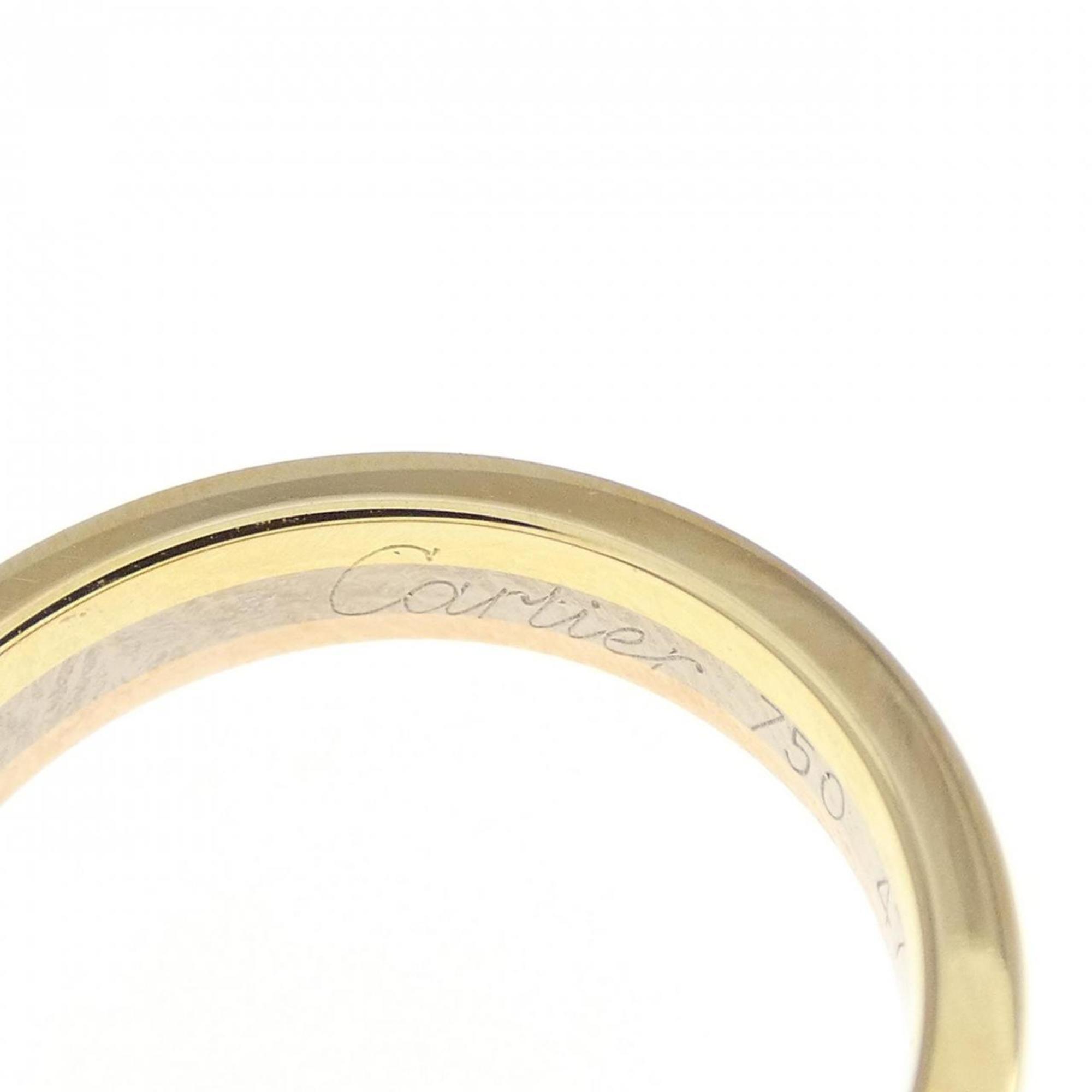 Vendome Louis Cartier Band Ring 18K Tricolor Gold