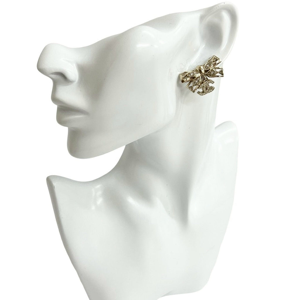 CC Logo Earrings Gold-Tone Metal Gold-Tone Metal