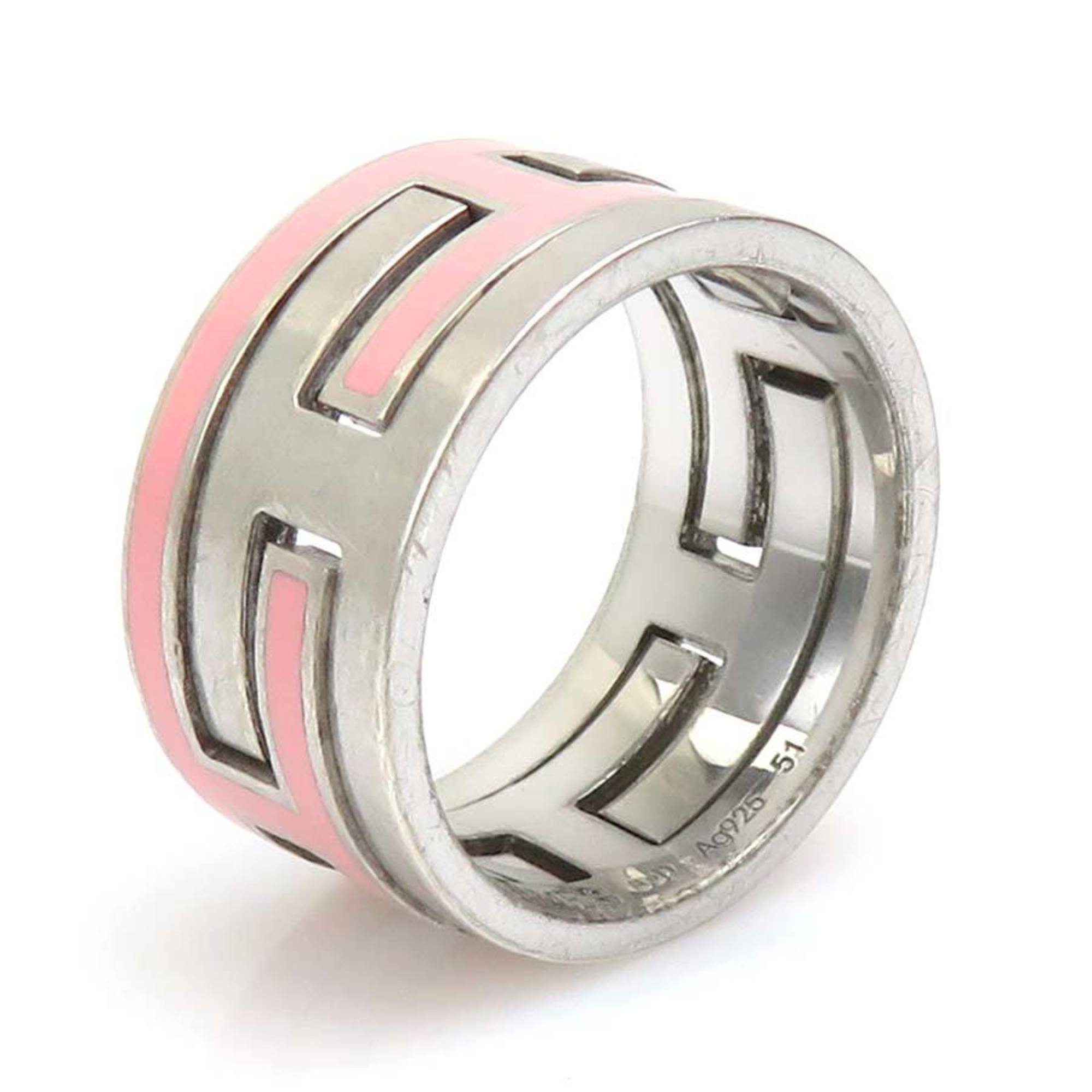 Band Ring Enamel and Sterling Silver