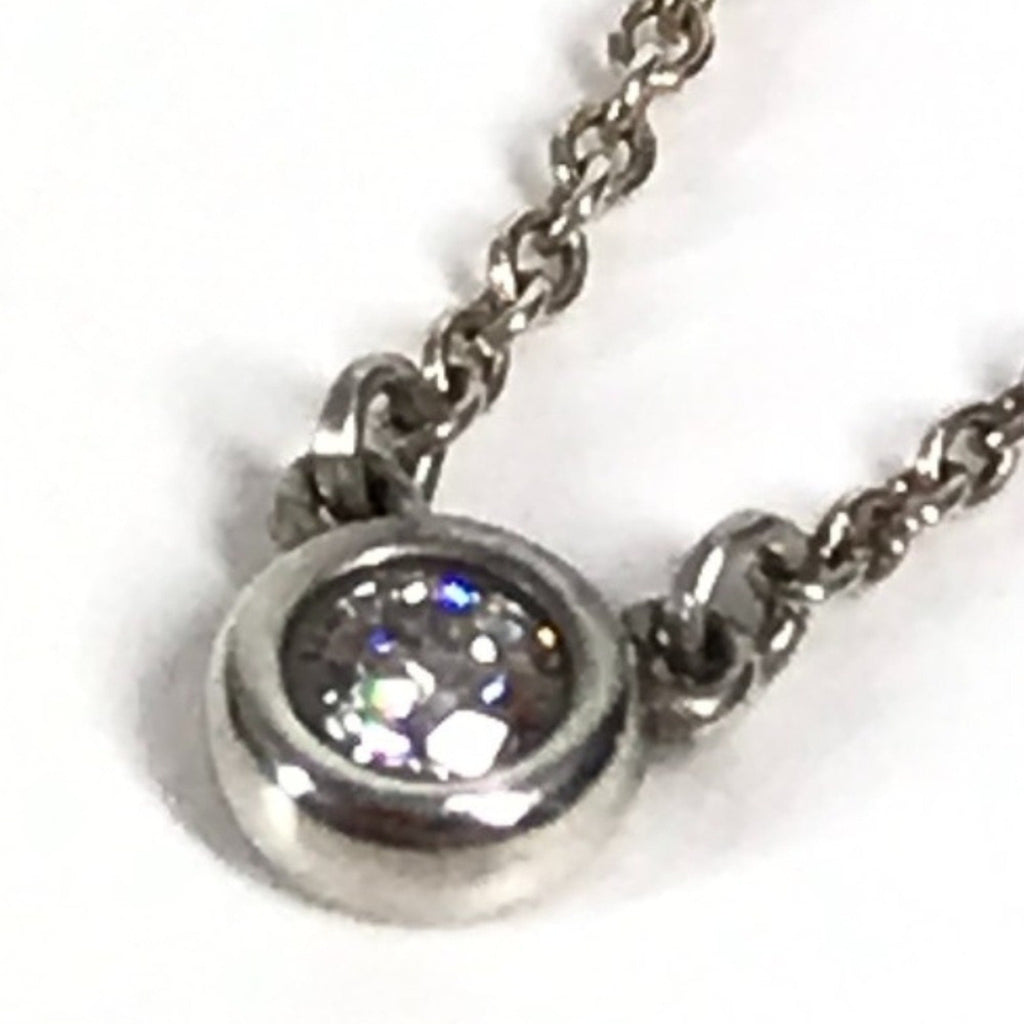 Elsa Peretti Diamonds By The Yard Pendant Necklace Sterling Silver