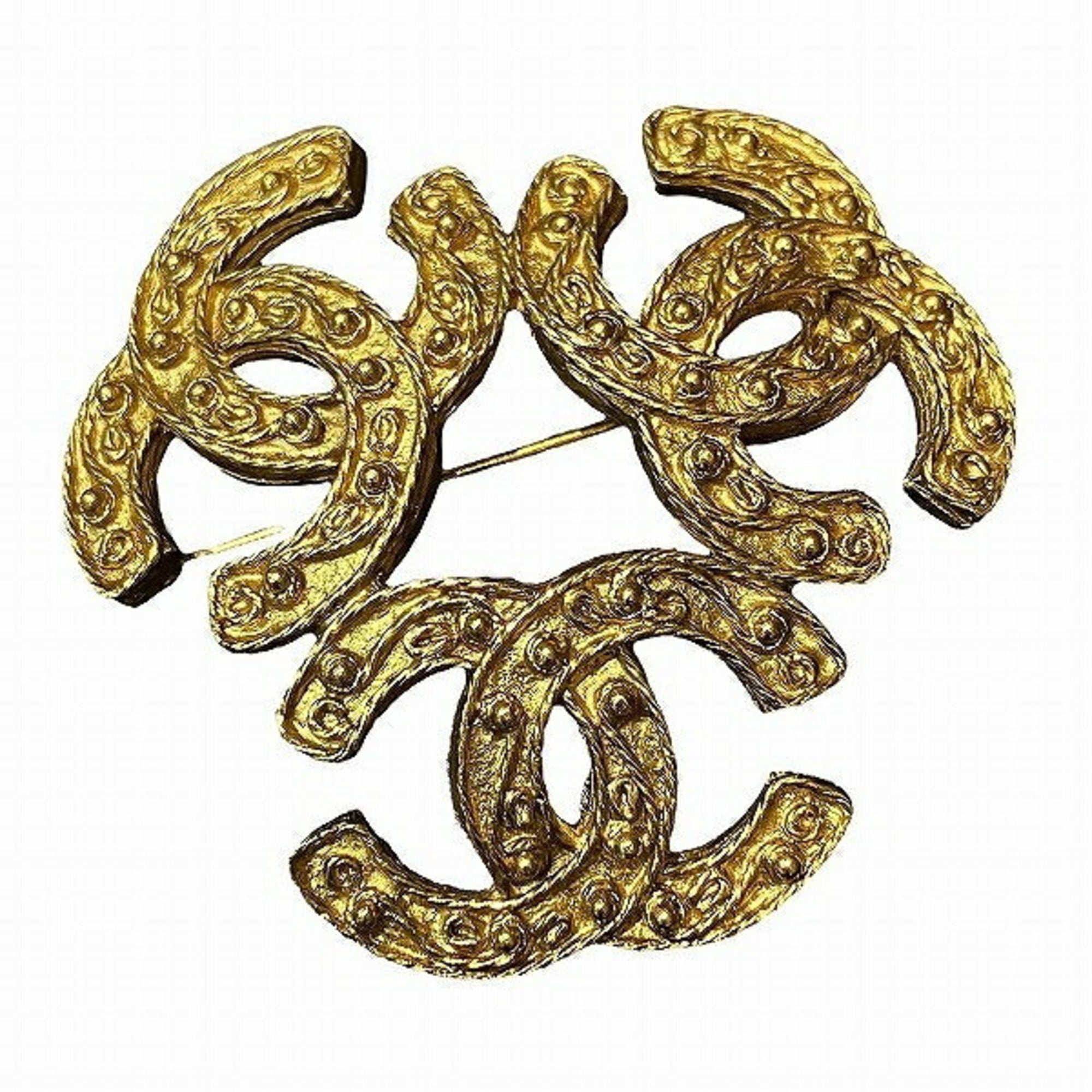 CC Logo Brooch Metal