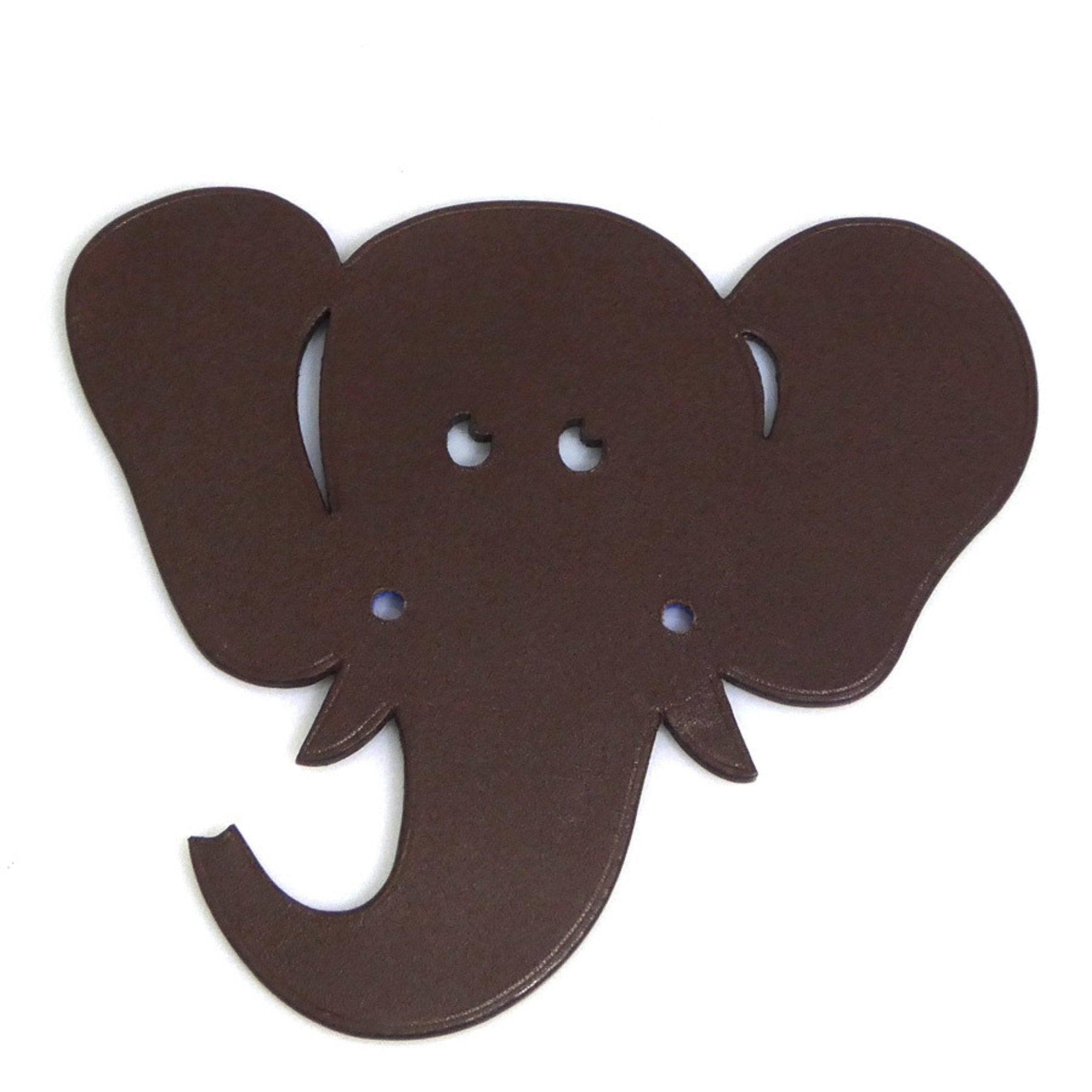 Elephant Charm Leather Dark Blue and Dark Brown Handbag Charm