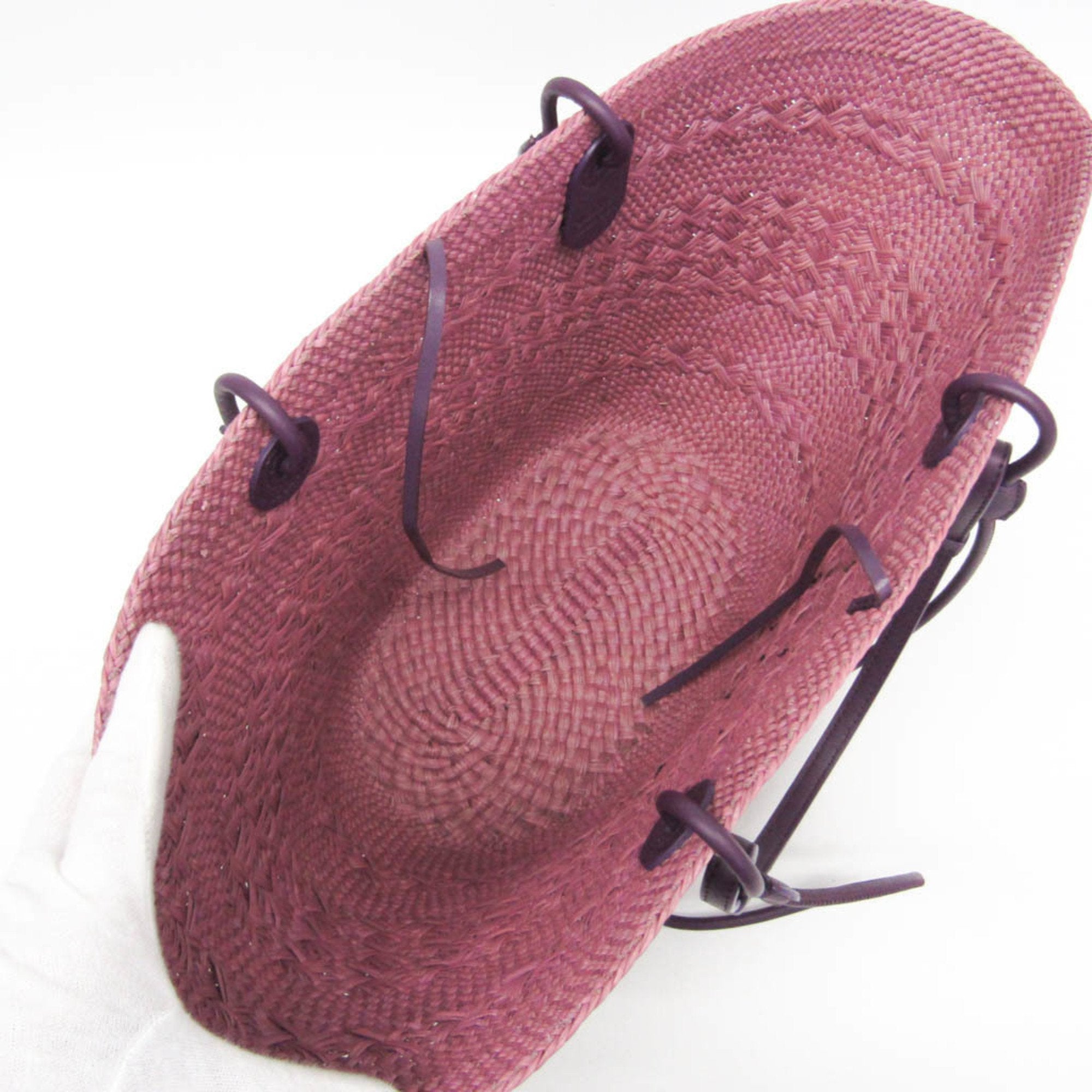 Anagram Basket Tote Woven Raffia Medium