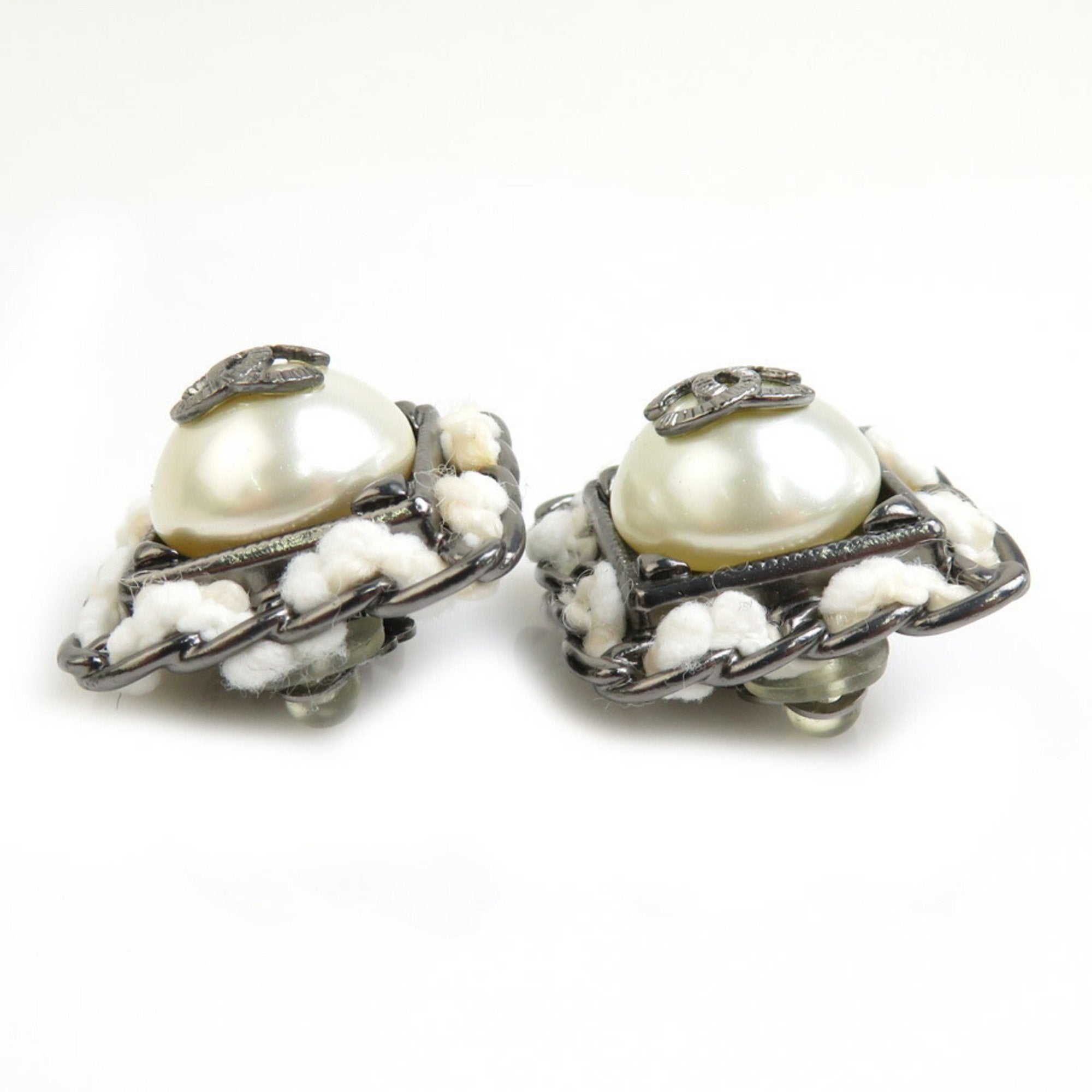 CC Logo Clip-On Earrings Metal