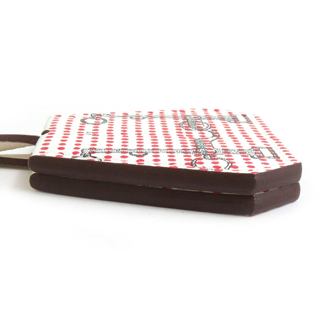 Charm Leather Black Off-White Red Handbag Charm