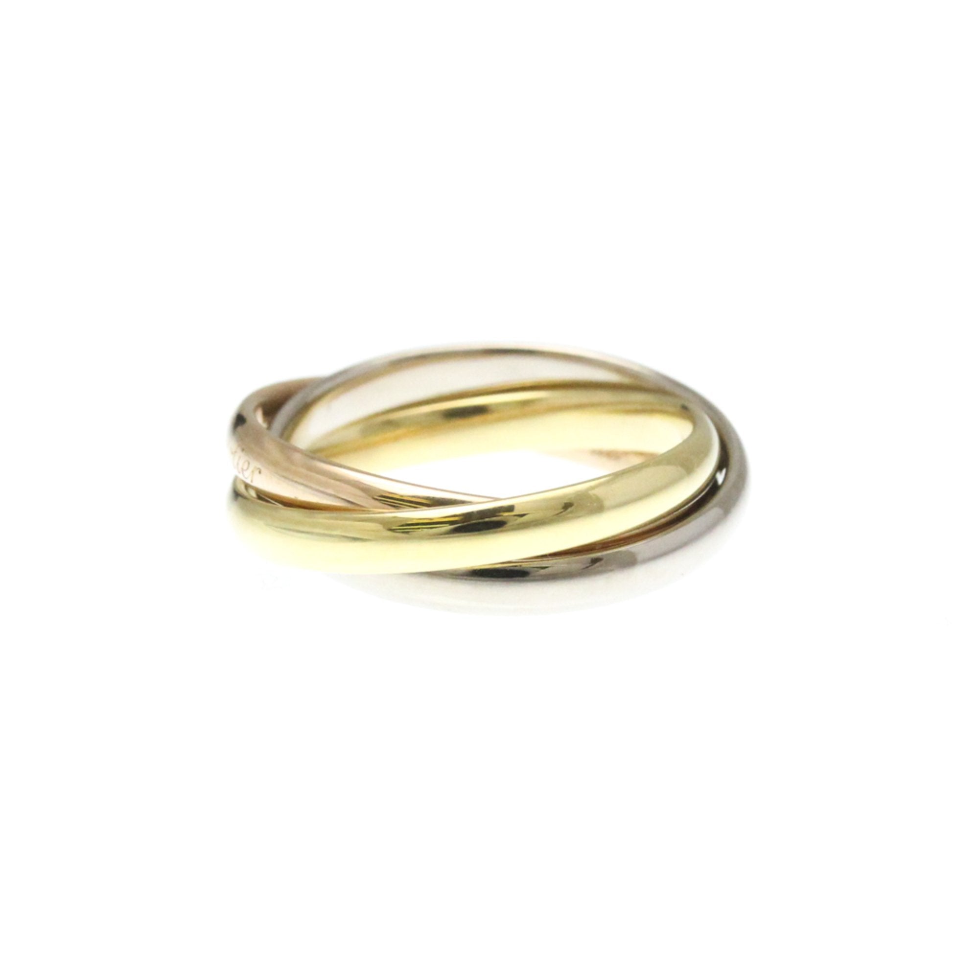 Vendome Louis Cartier Band Ring 18K Tricolor Gold
