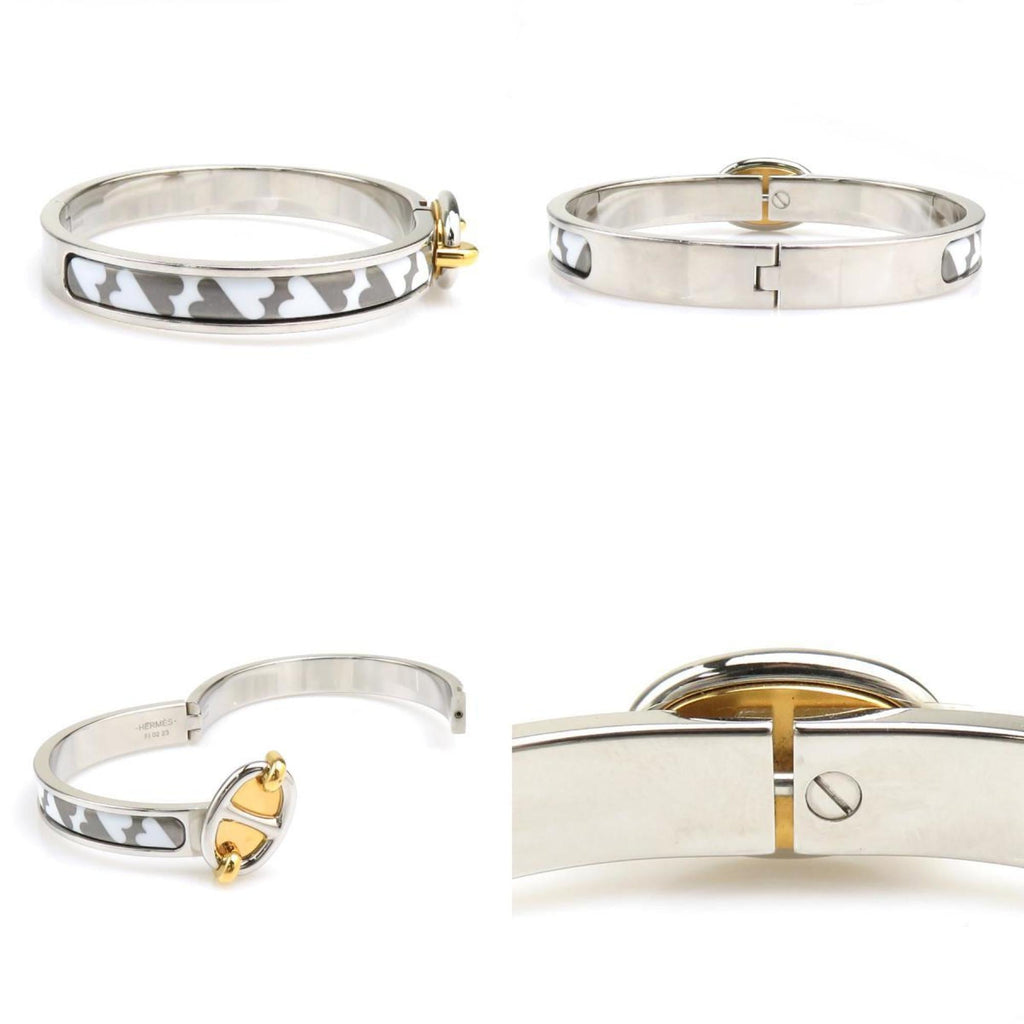 Clic Bangle Enamel and Metal Bracelet