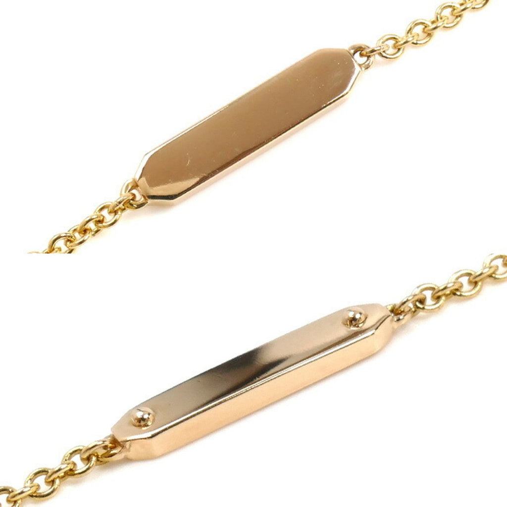 Tag Chain Pendant Necklace 18K Rose Gold Mini