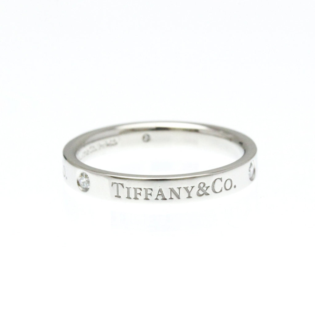 Flat Band Ring Platinum with Diamond