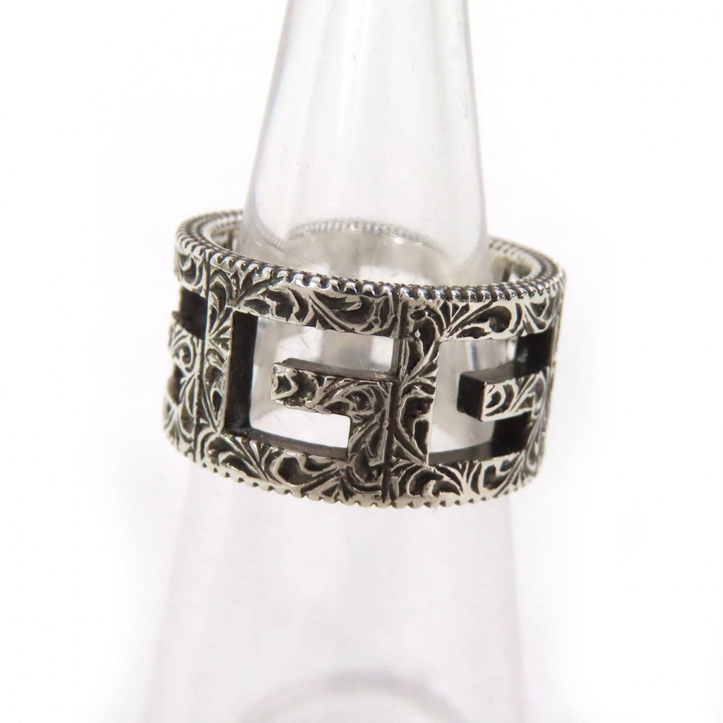Arabesque Square G Ring Sterling Silver