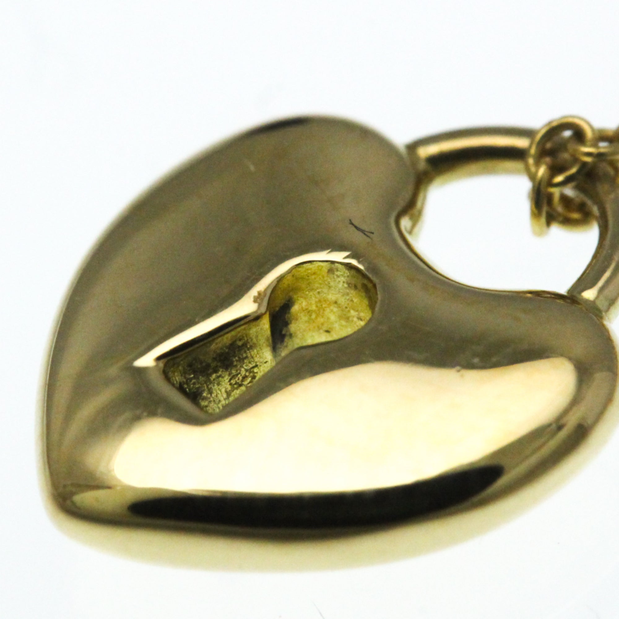Heart Lock Pendant Necklace 18K Yellow Gold