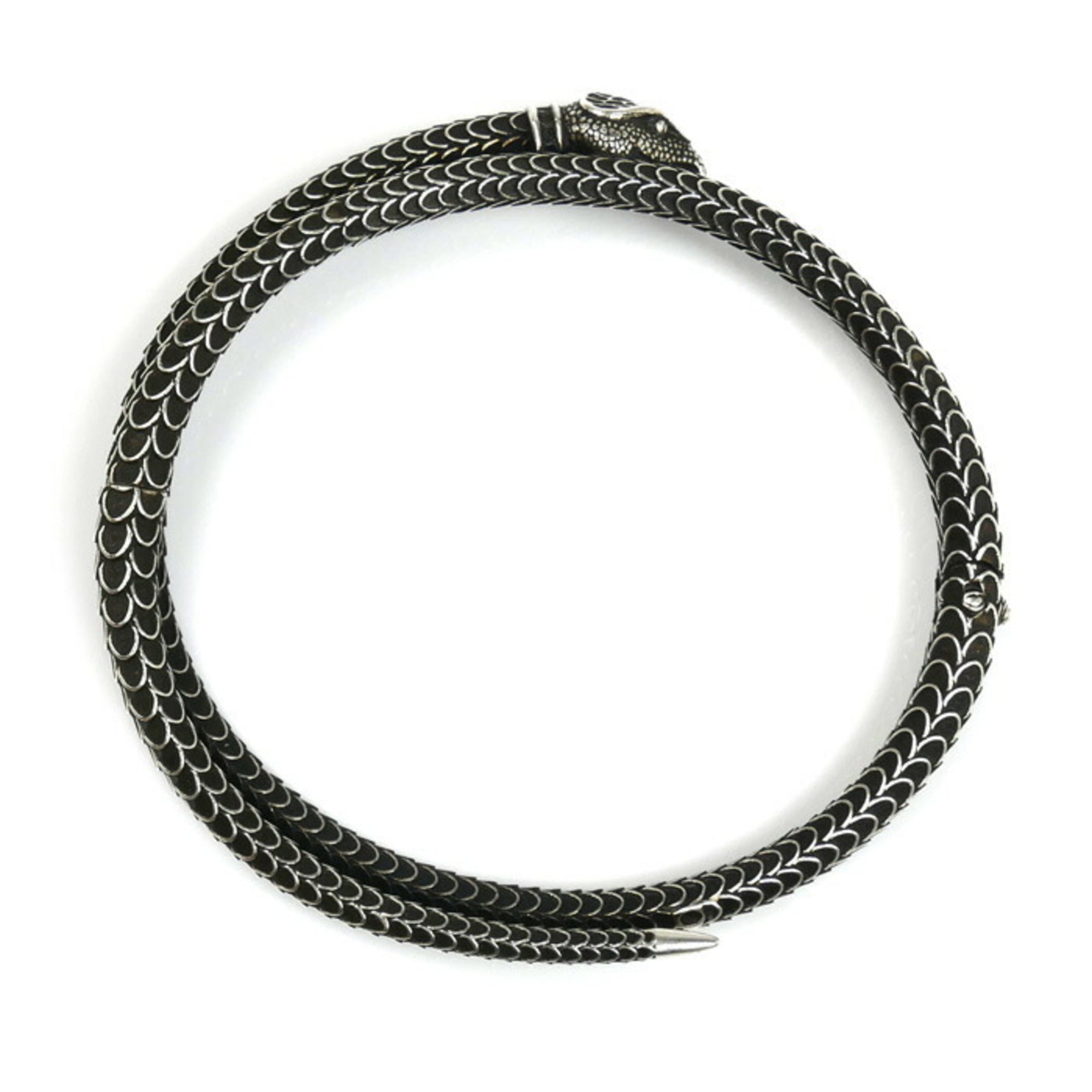Snake Bangle Sterling Silver Bracelet