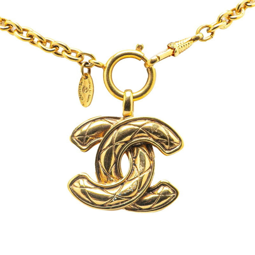 CC Logo Chain Pendant Necklace Metal