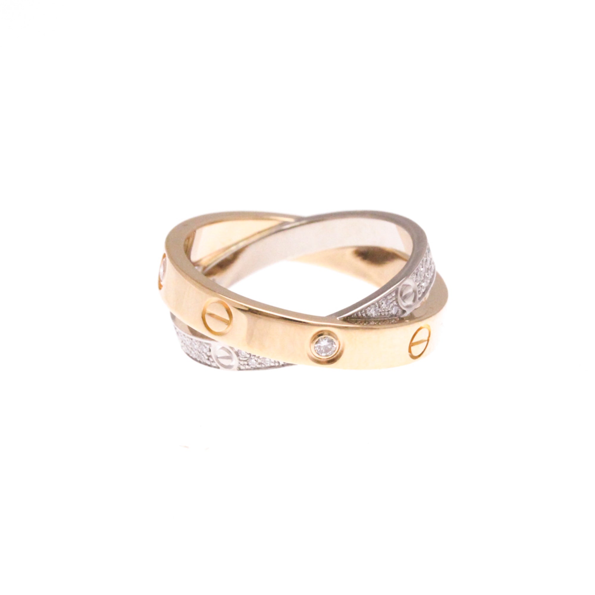 Ring 18K Rose Gold and 18K White Gold with Diamond