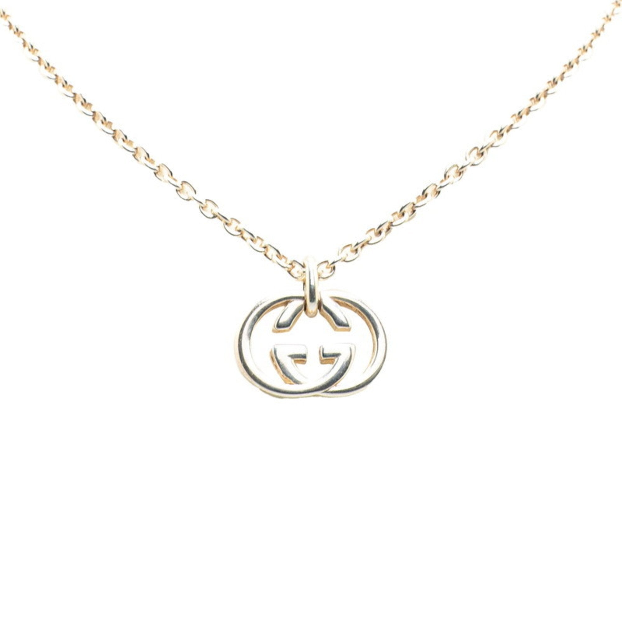 Interlocking G Pendant Necklace Sterling Silver