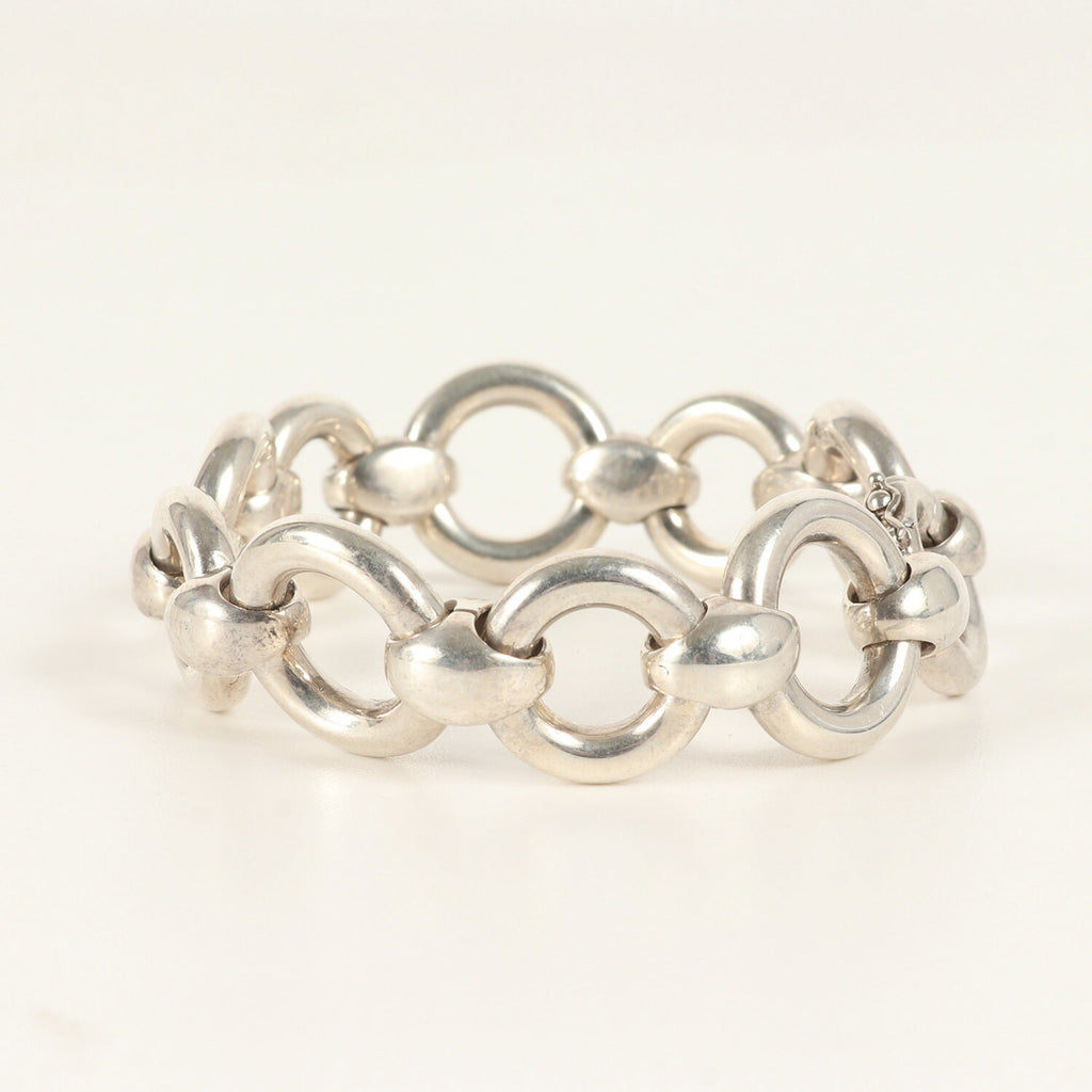 Frontal Link Bracelet Sterling Silver
