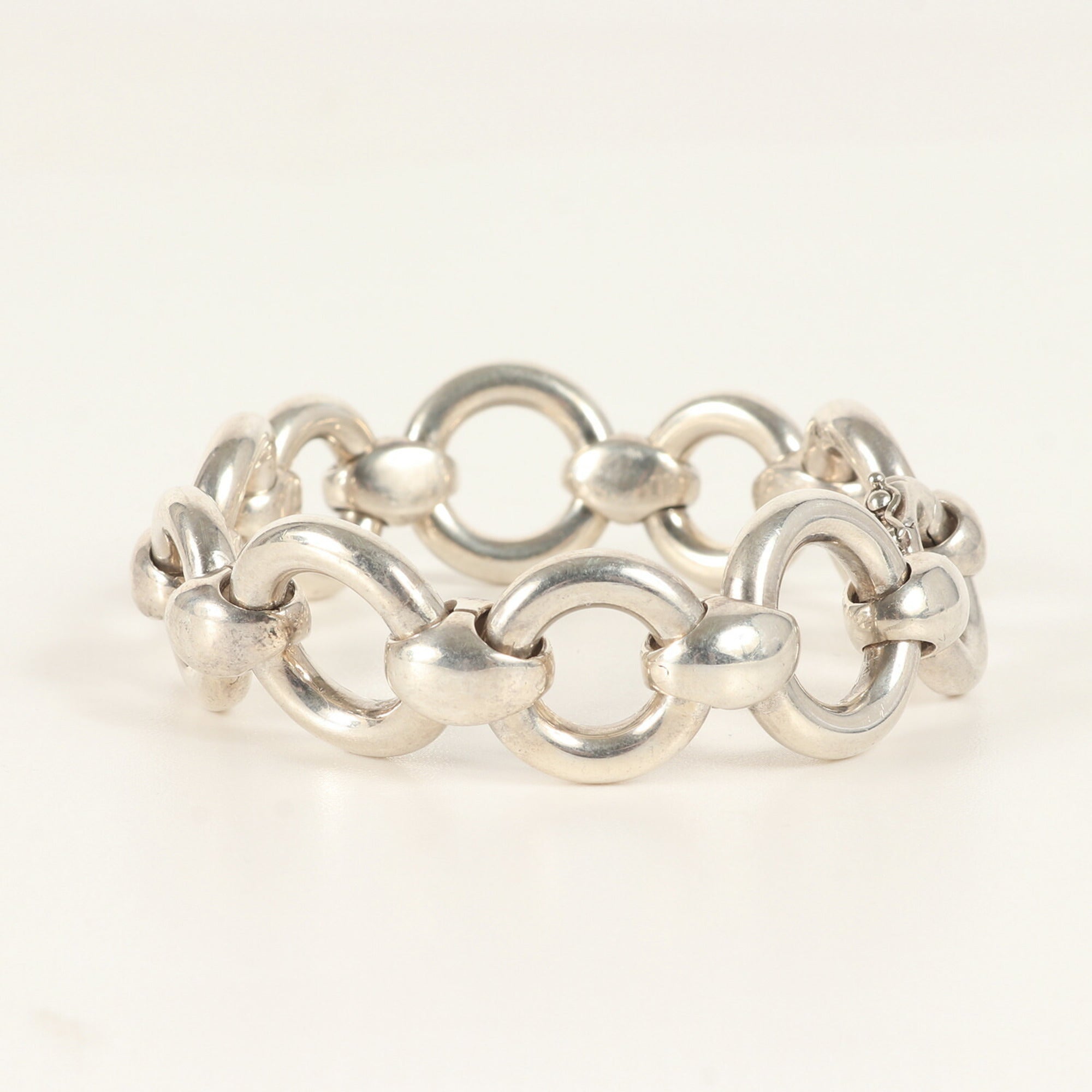 Frontal Link Bracelet Sterling Silver