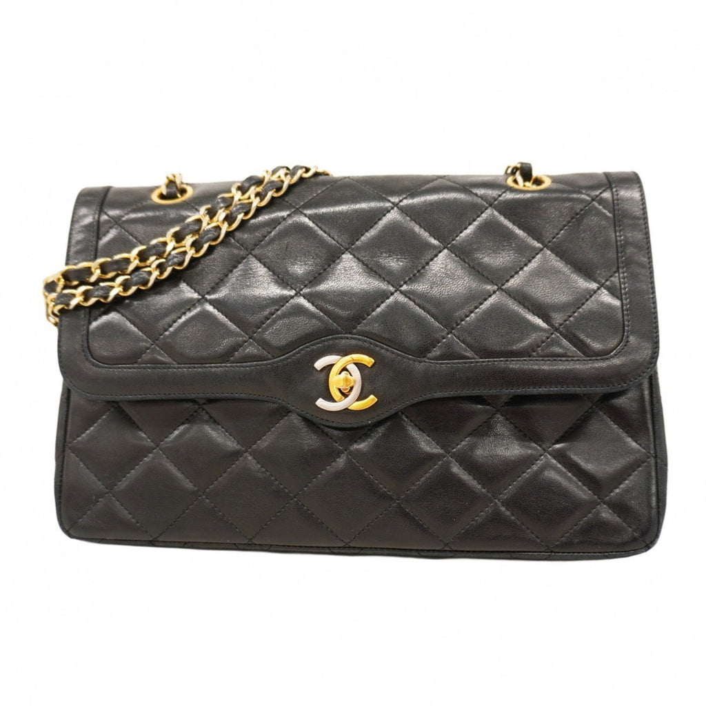Vintage Two Tone CC Flap Bag Quilted Lambskin Medium
