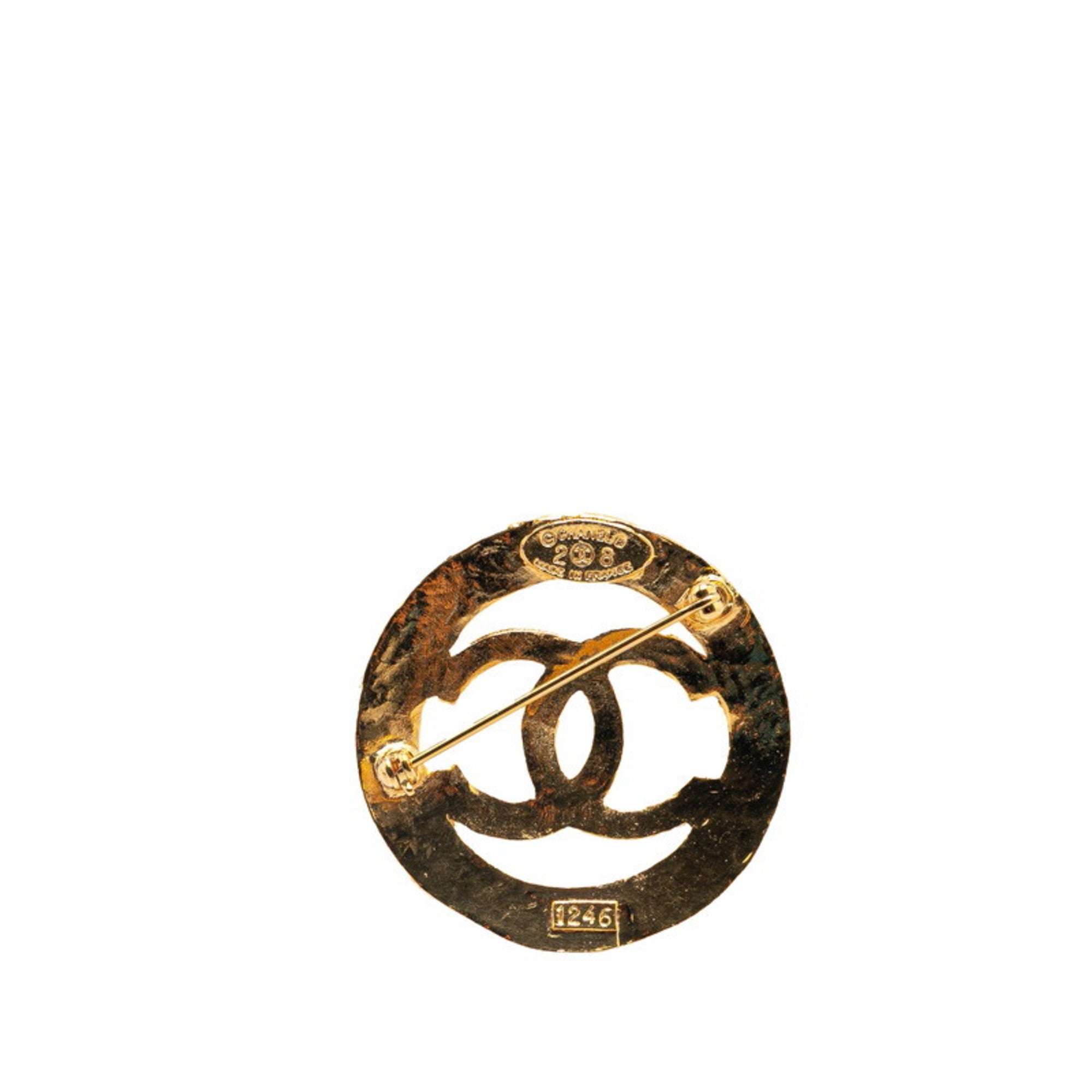 CC Logo Brooch Metal
