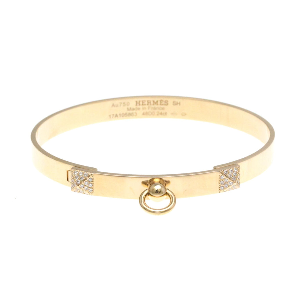 Collier de Chien Bangle 18K Rose Gold with Diamond Small Bracelet