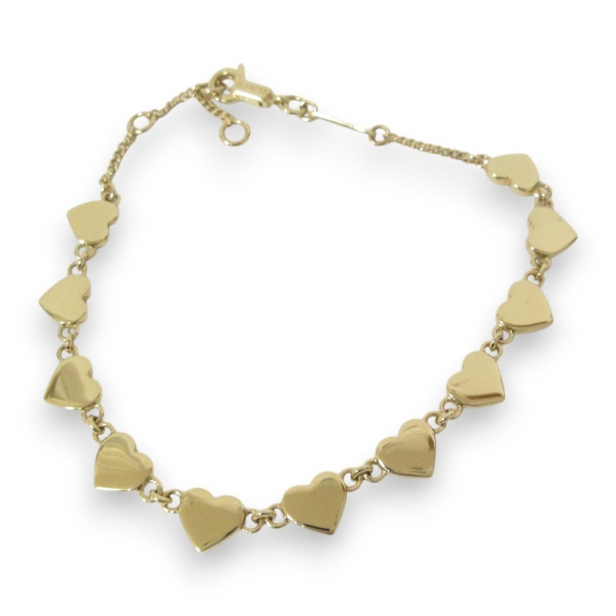 Heart Engraved Bracelet Gold