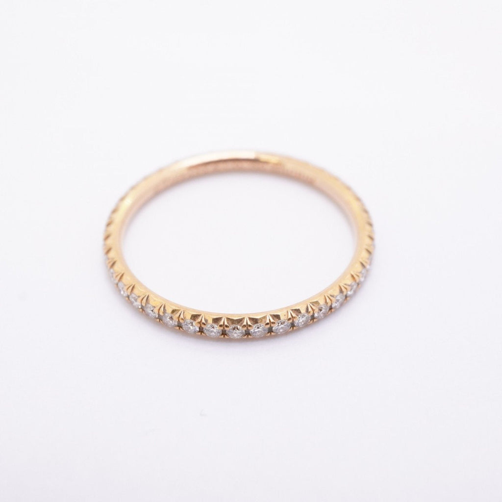 Band Ring 18K Rose Gold with Diamond
