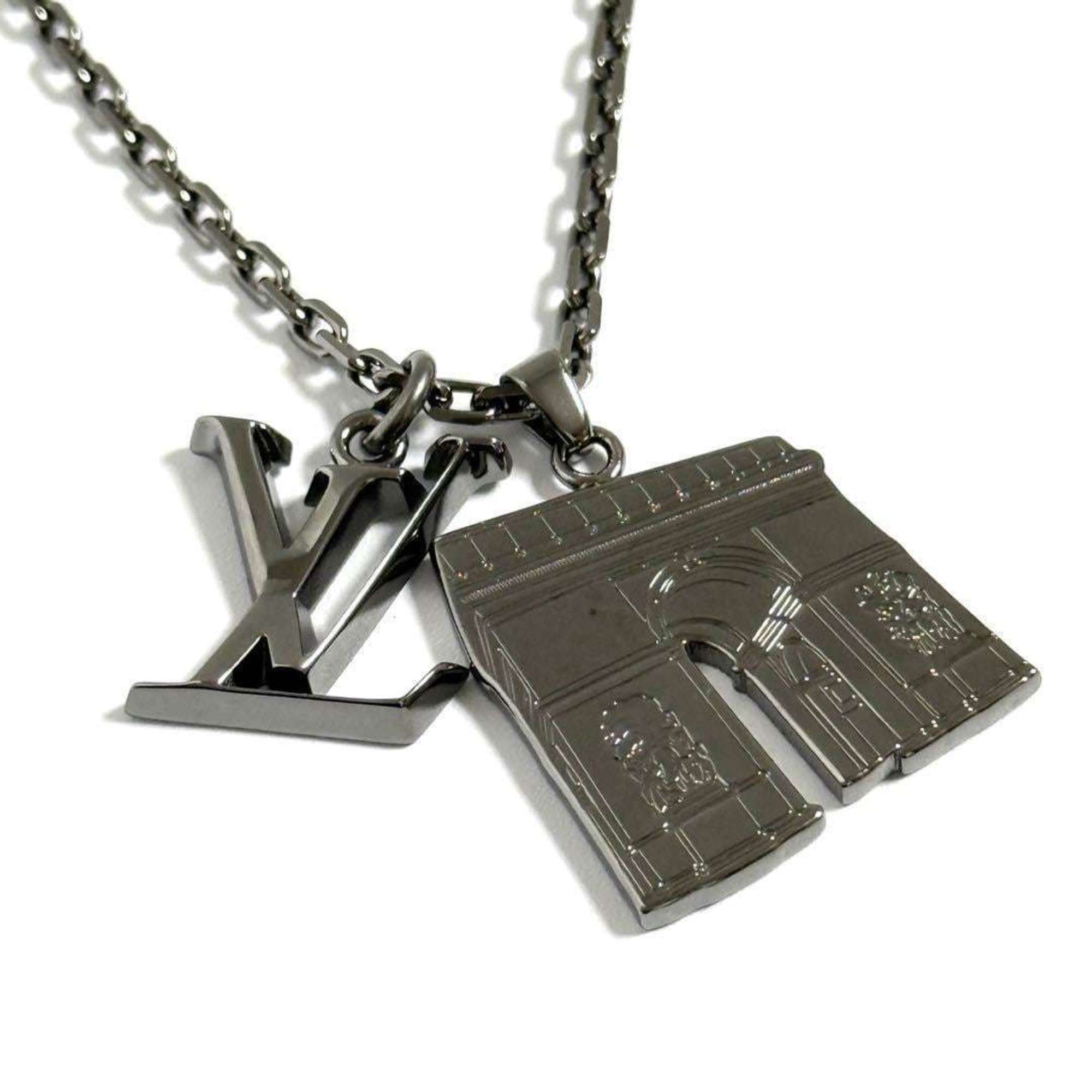 Pendant Necklace Metal Gunmetal