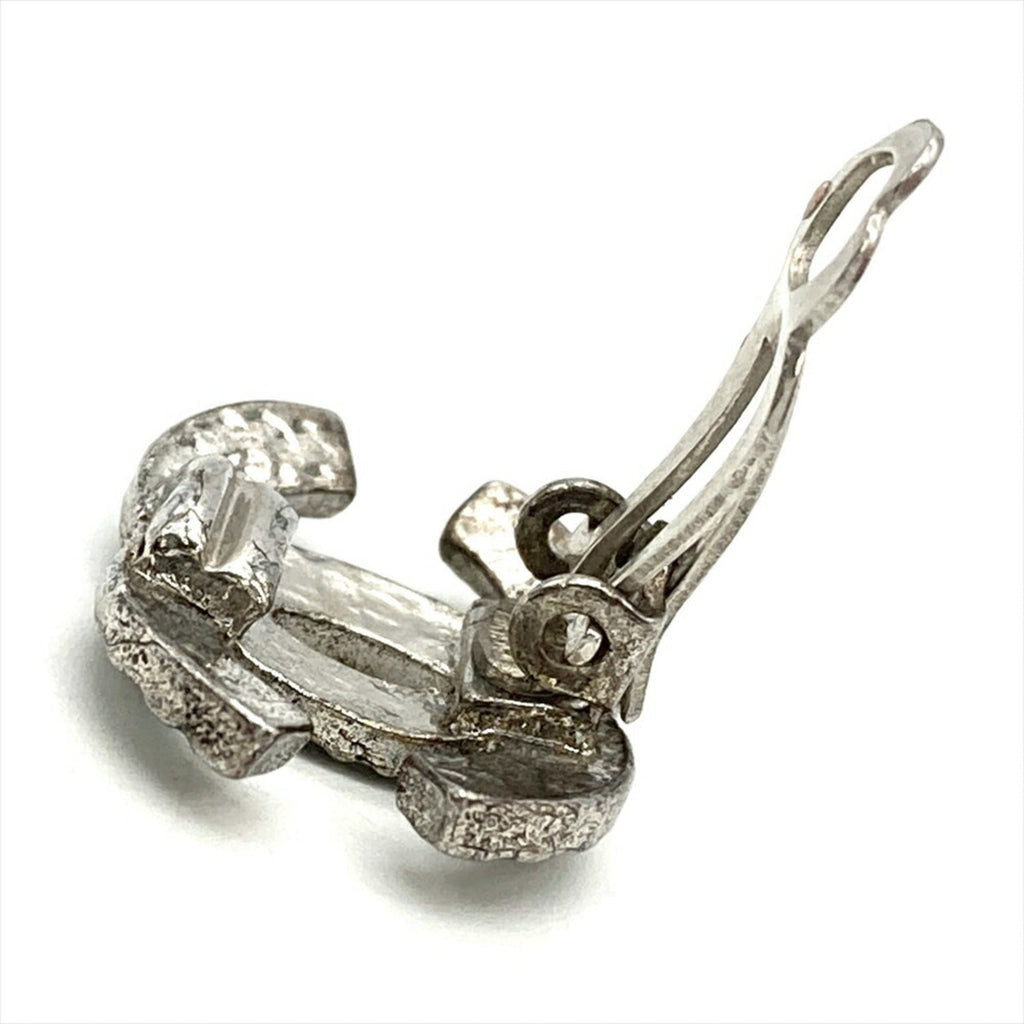 CC Logo Clip-On Earrings Silver-Tone Metal Silver-Tone Metal