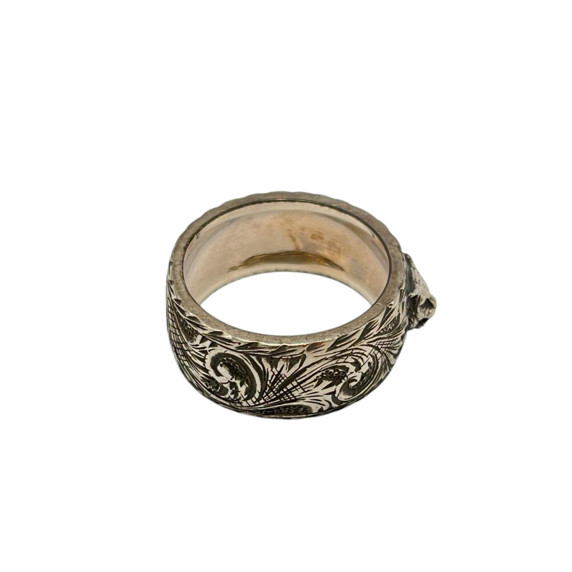 Cat Head Ring Sterling Silver