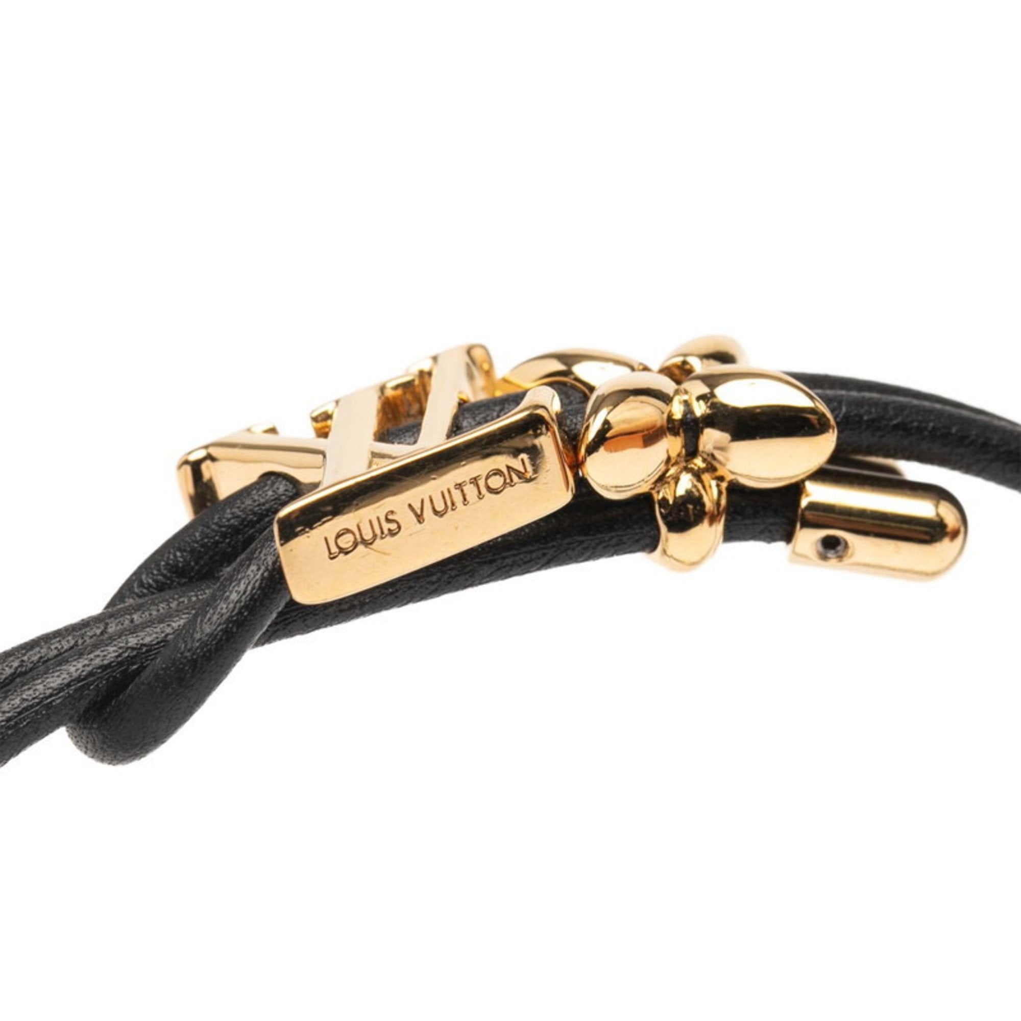 Charm Bracelet Leather Black and Gold