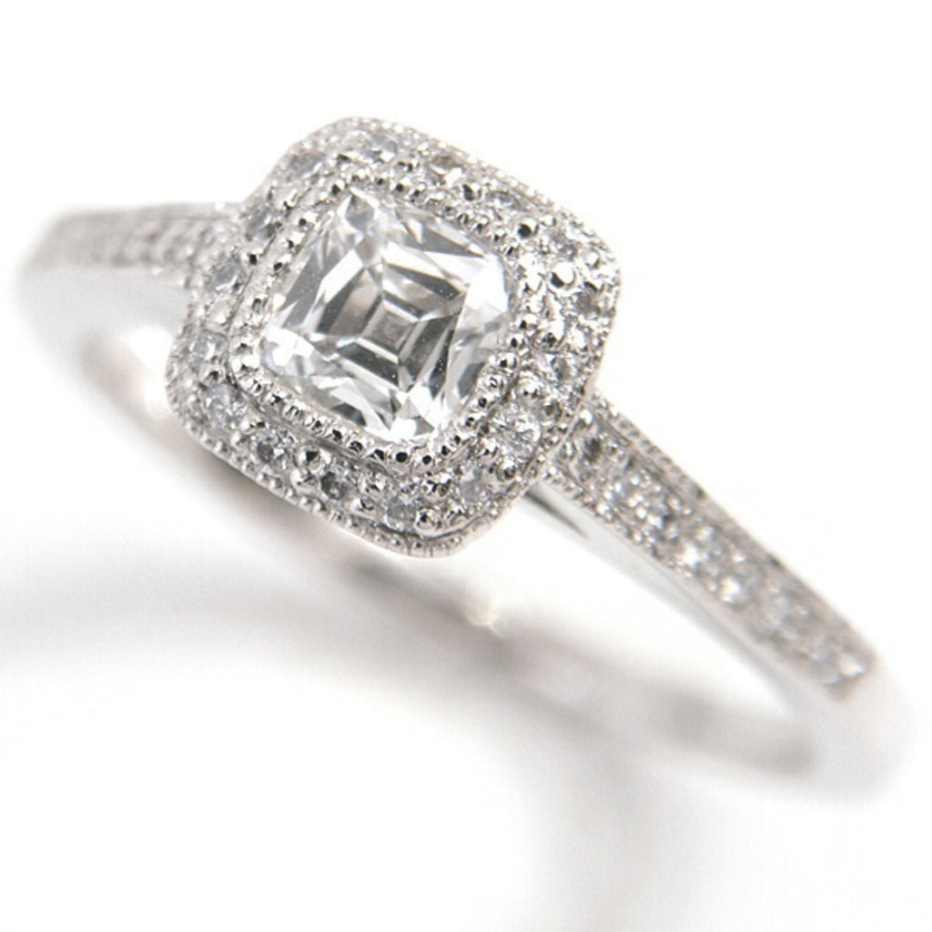 Band Ring Platinum with Diamond