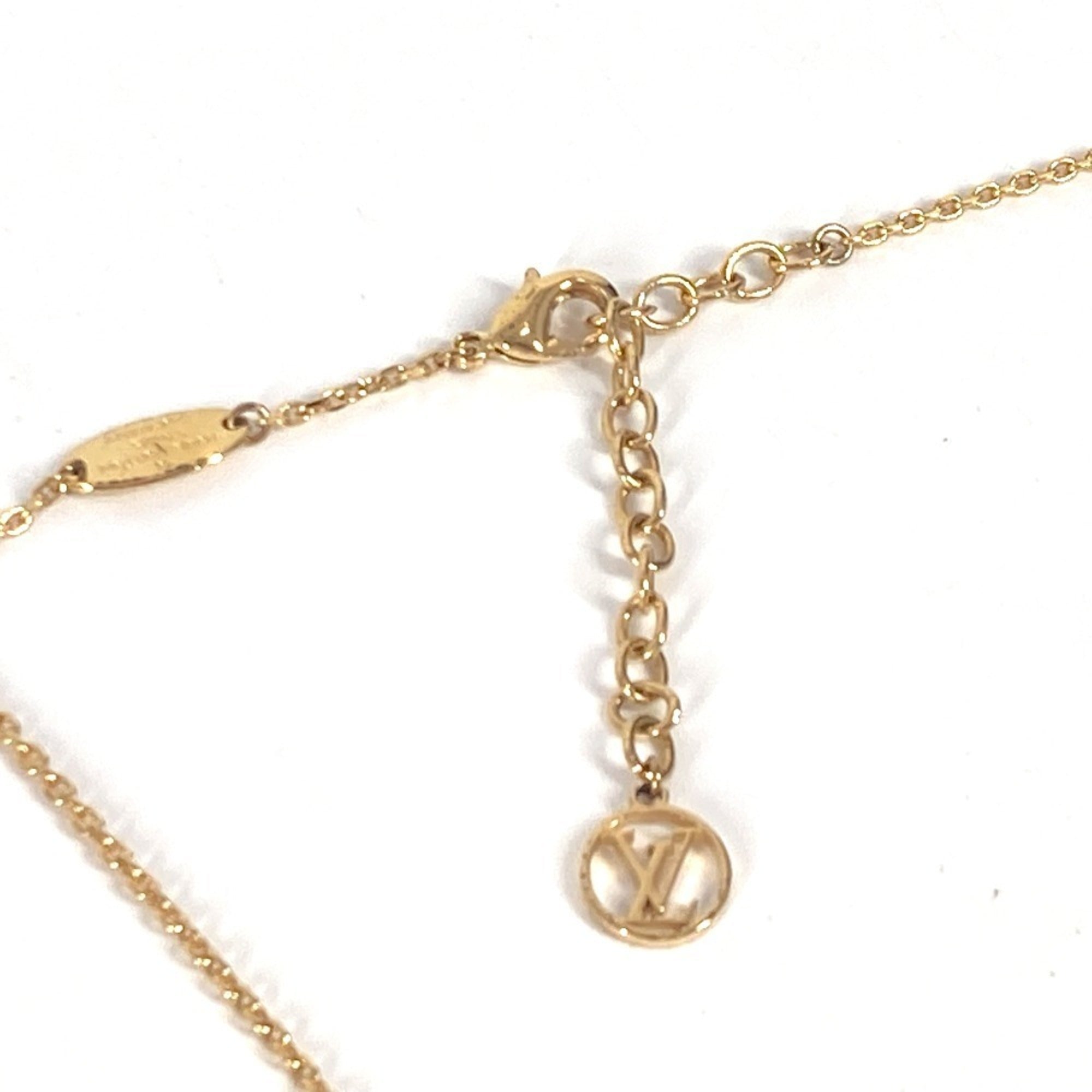 LV Angel Pendant Necklace Metal Gold
