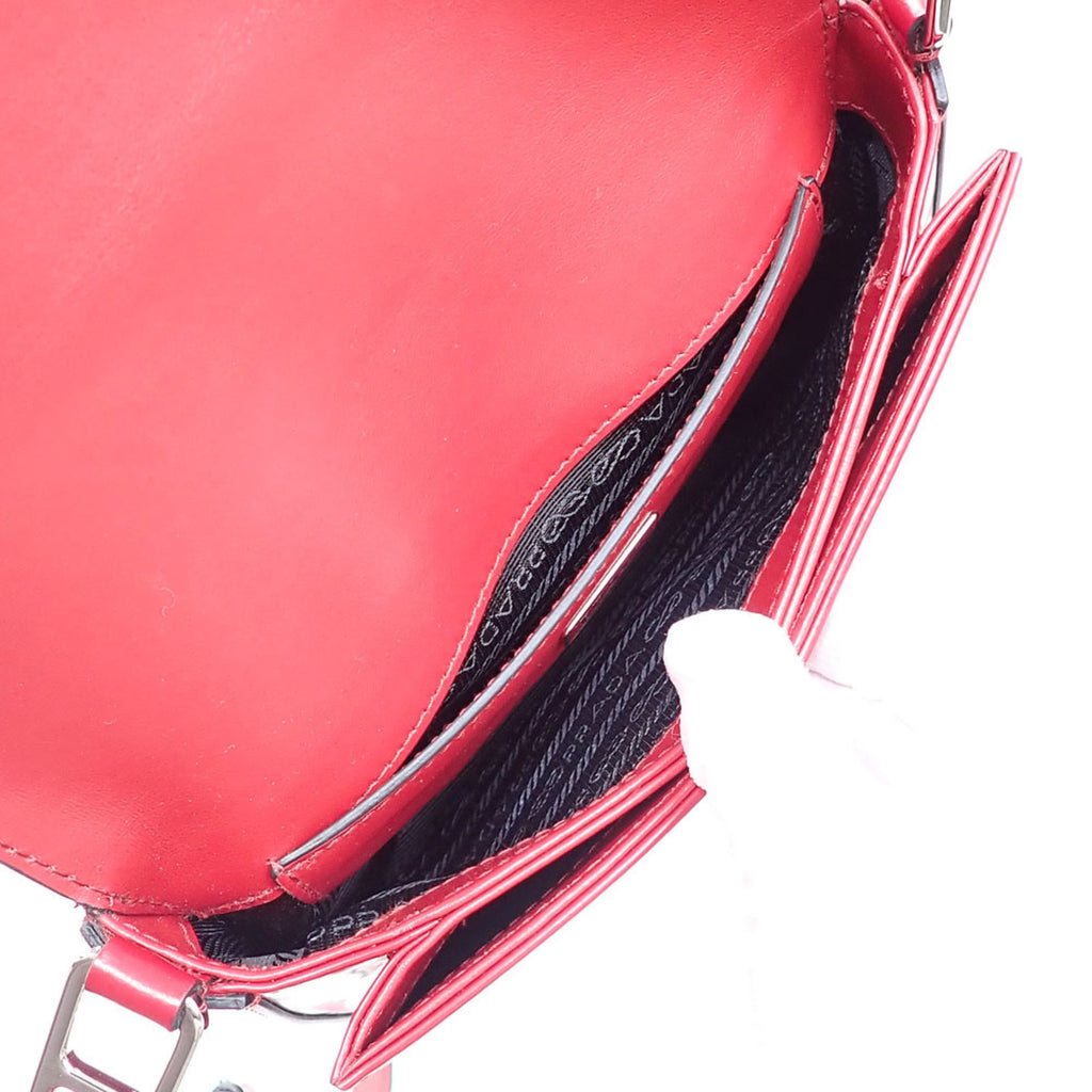 Cleo Flap Shoulder Bag Spazzolato Leather Small