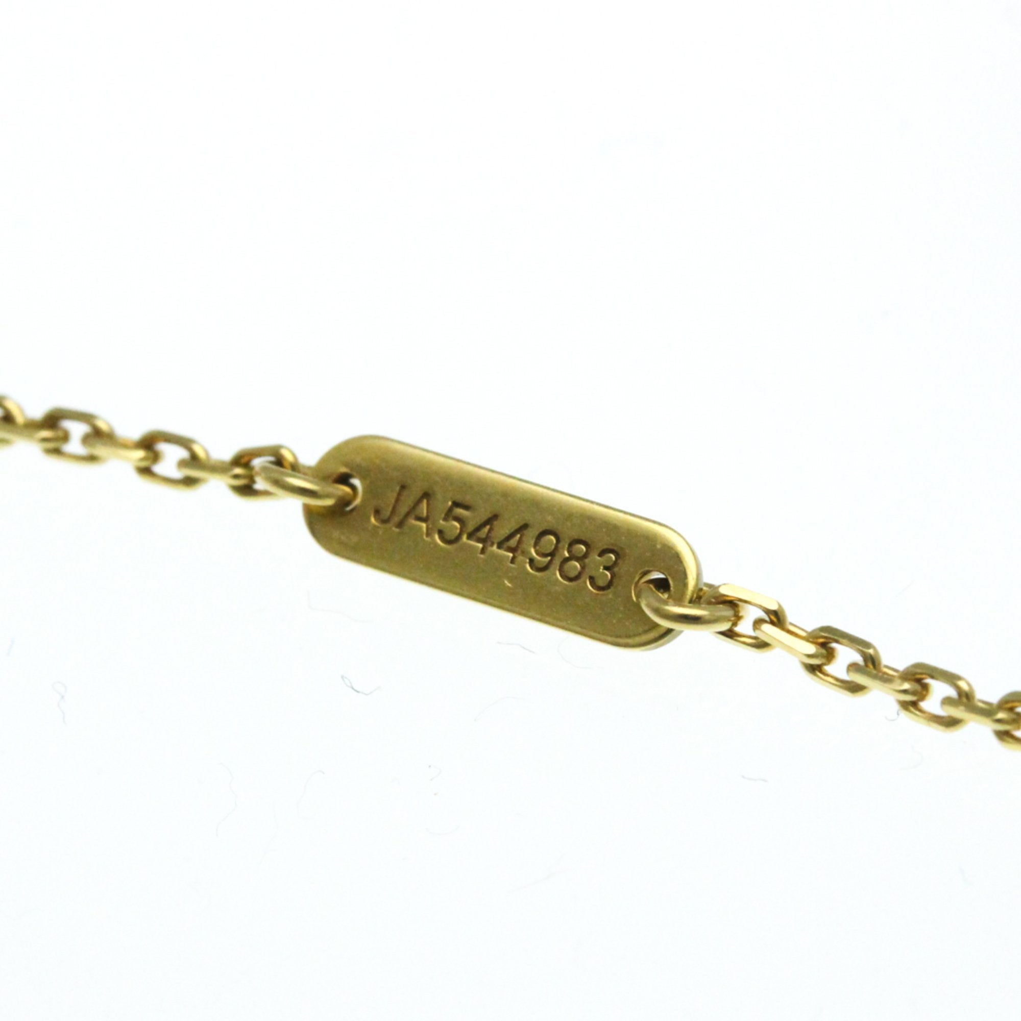 Vintage Alhambra Pendant Necklace 18K Yellow Gold and Onyx