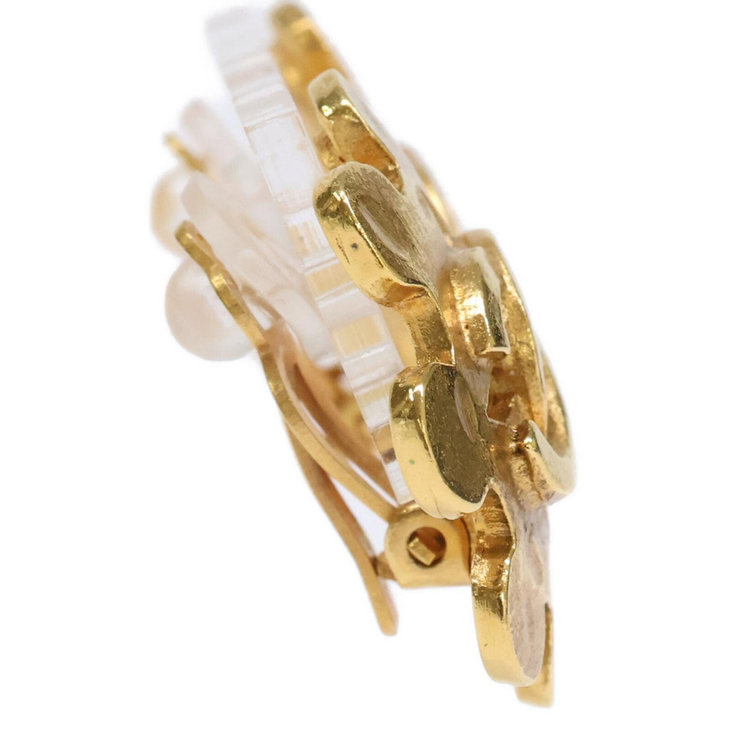 CC Logo Clip-On Earrings Gold-Tone Metal Gold-Tone Metal