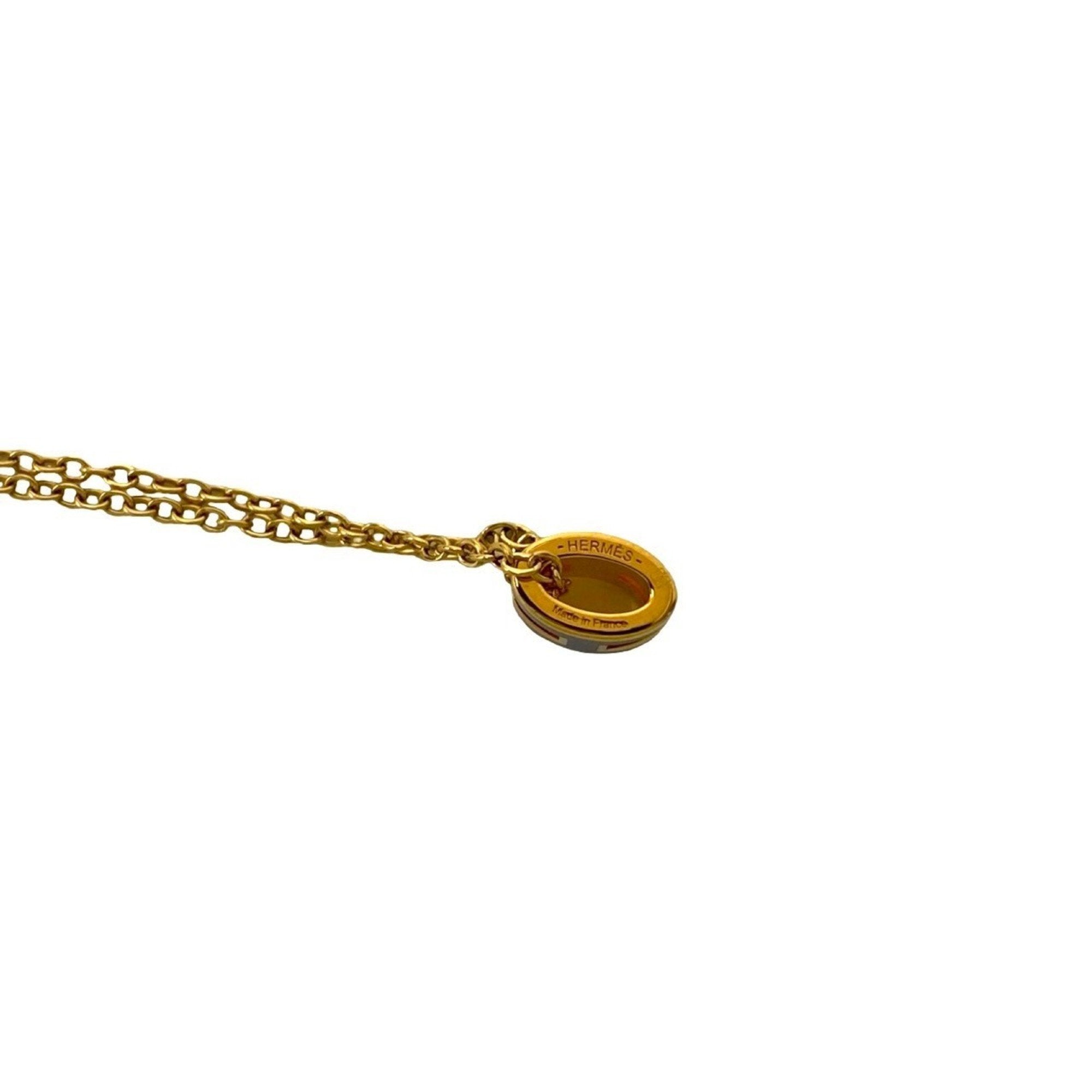 Pop H Pendant Necklace Gold-Tone Metal