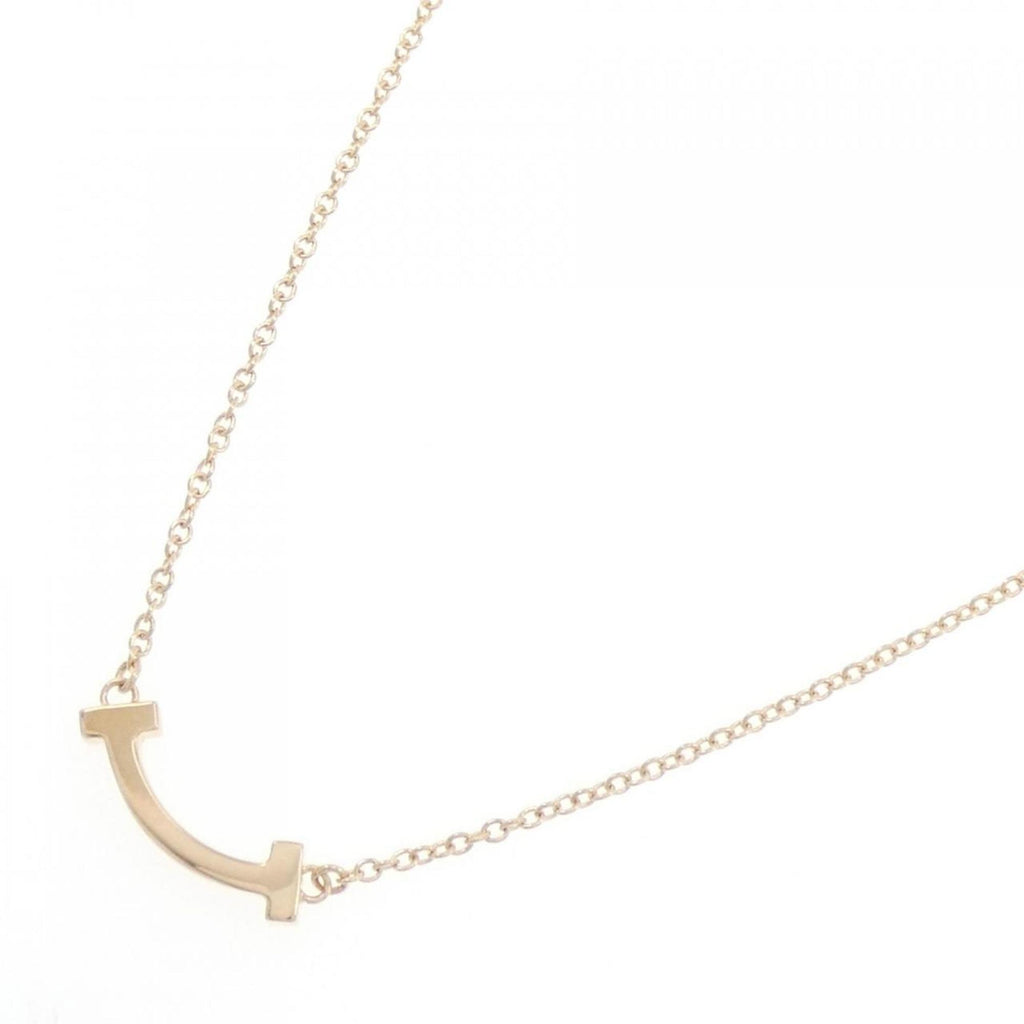T Smile Mini Pendant Necklace 18K Rose Gold
