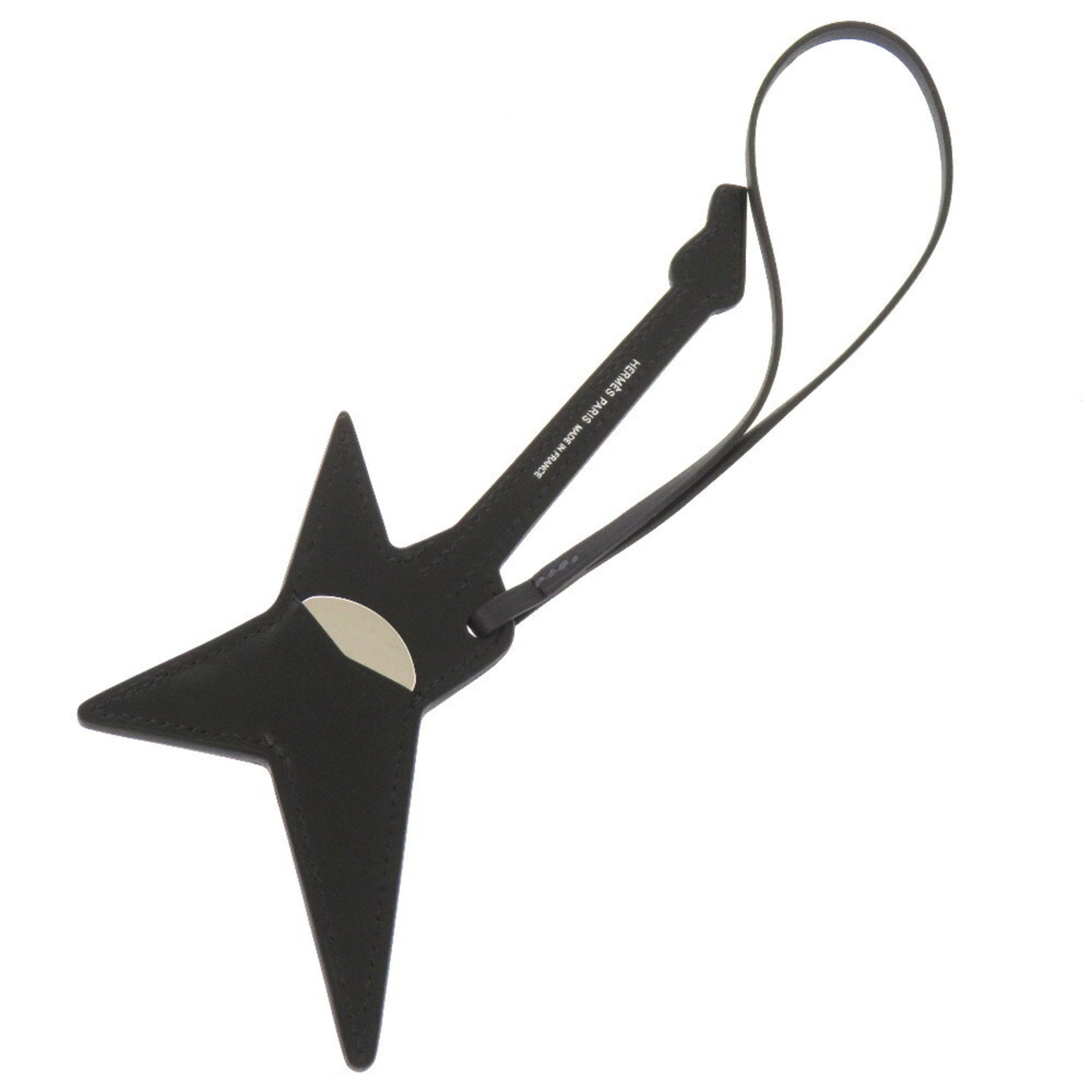 Bag Charm Chevre Leather and Tadelakt Leather Black and Blue Royal Handbag Charm