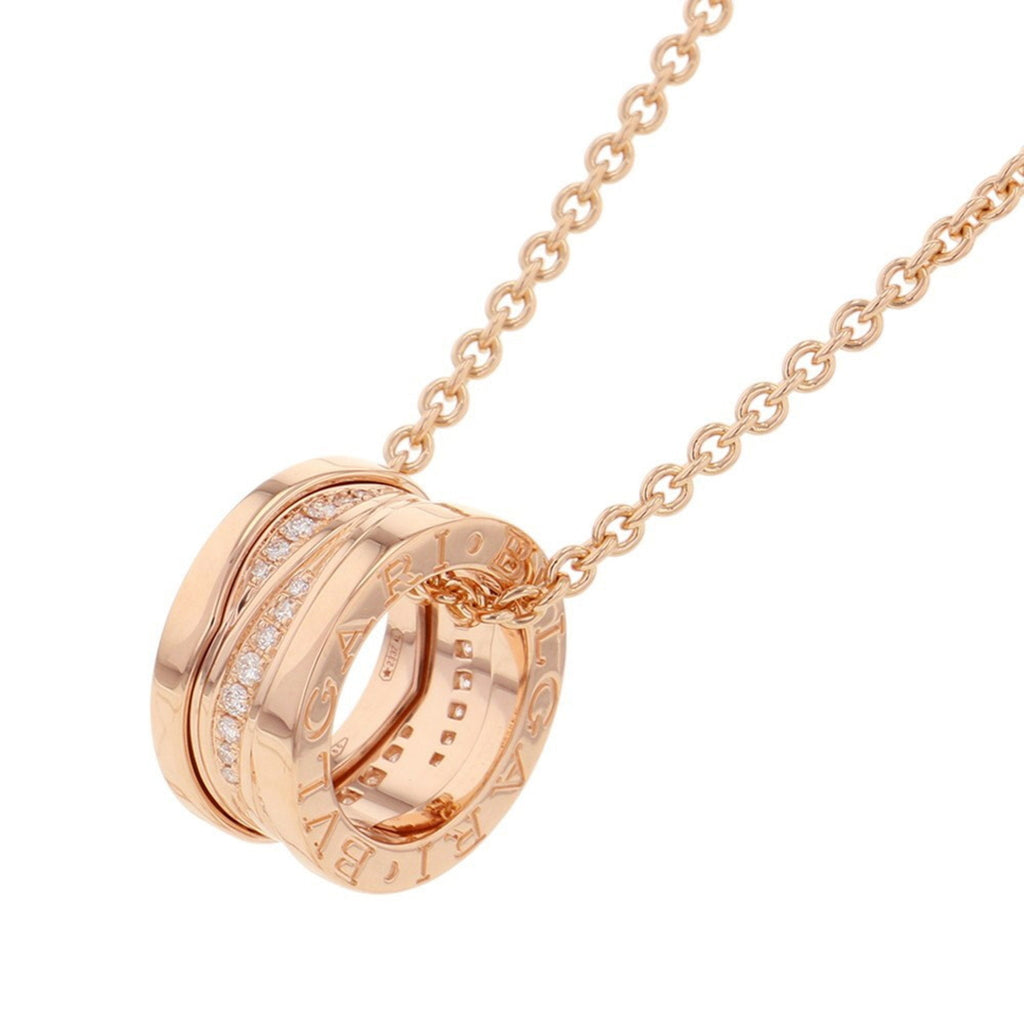 B.Zero1 Pendant Necklace 18K Rose Gold with Diamonds