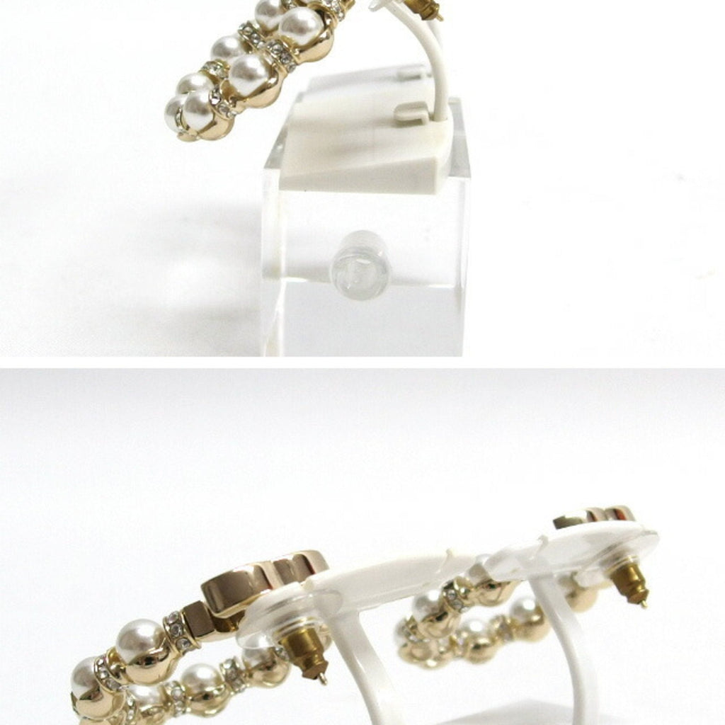 CC Logo Circle Earrings Gold-Tone Metal