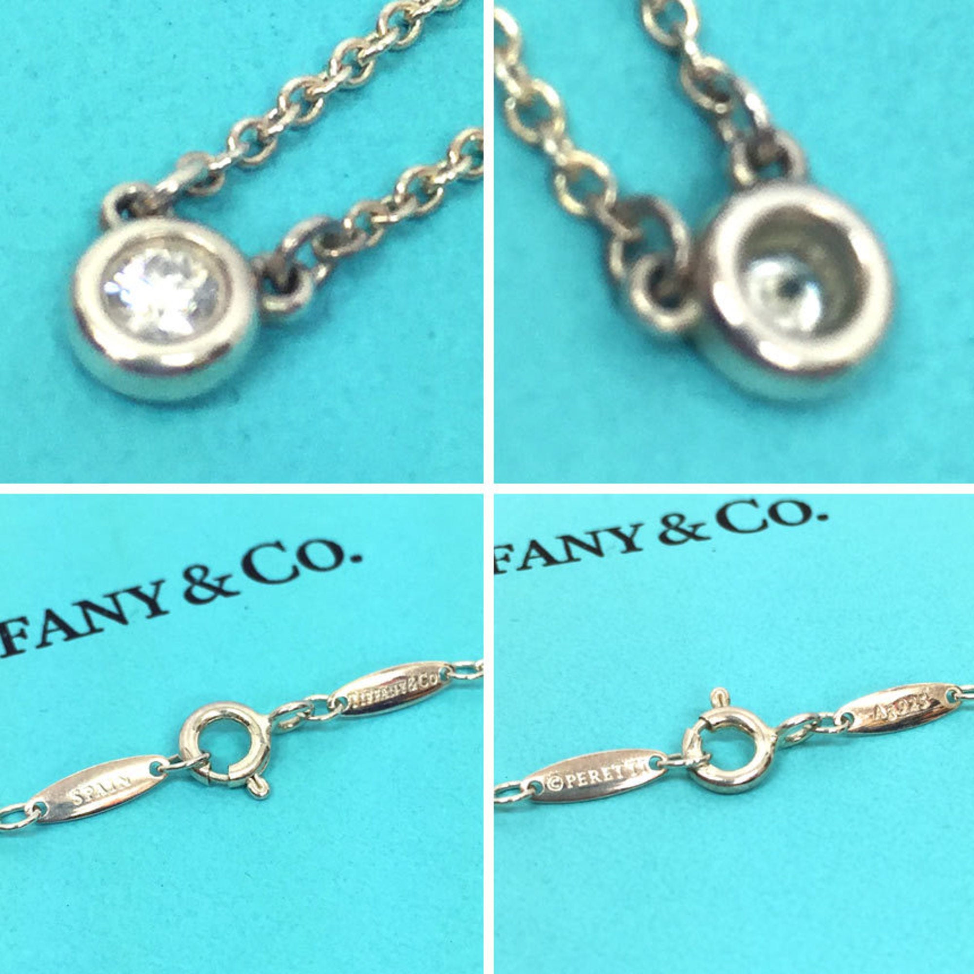 Elsa Peretti Diamonds By The Yard Pendant Necklace Sterling Silver and Diamond