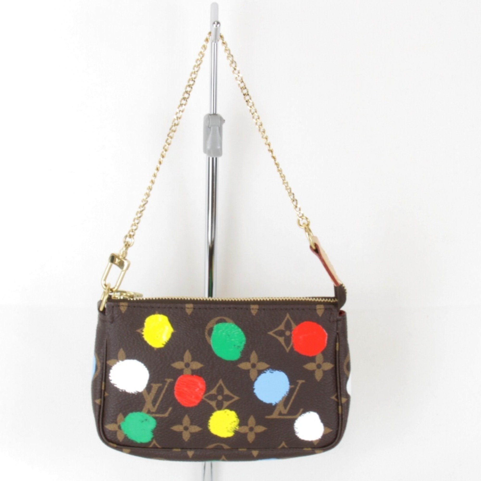 Pochette Accessoires Yayoi Kusama Painted Dots Monogram Canvas Mini