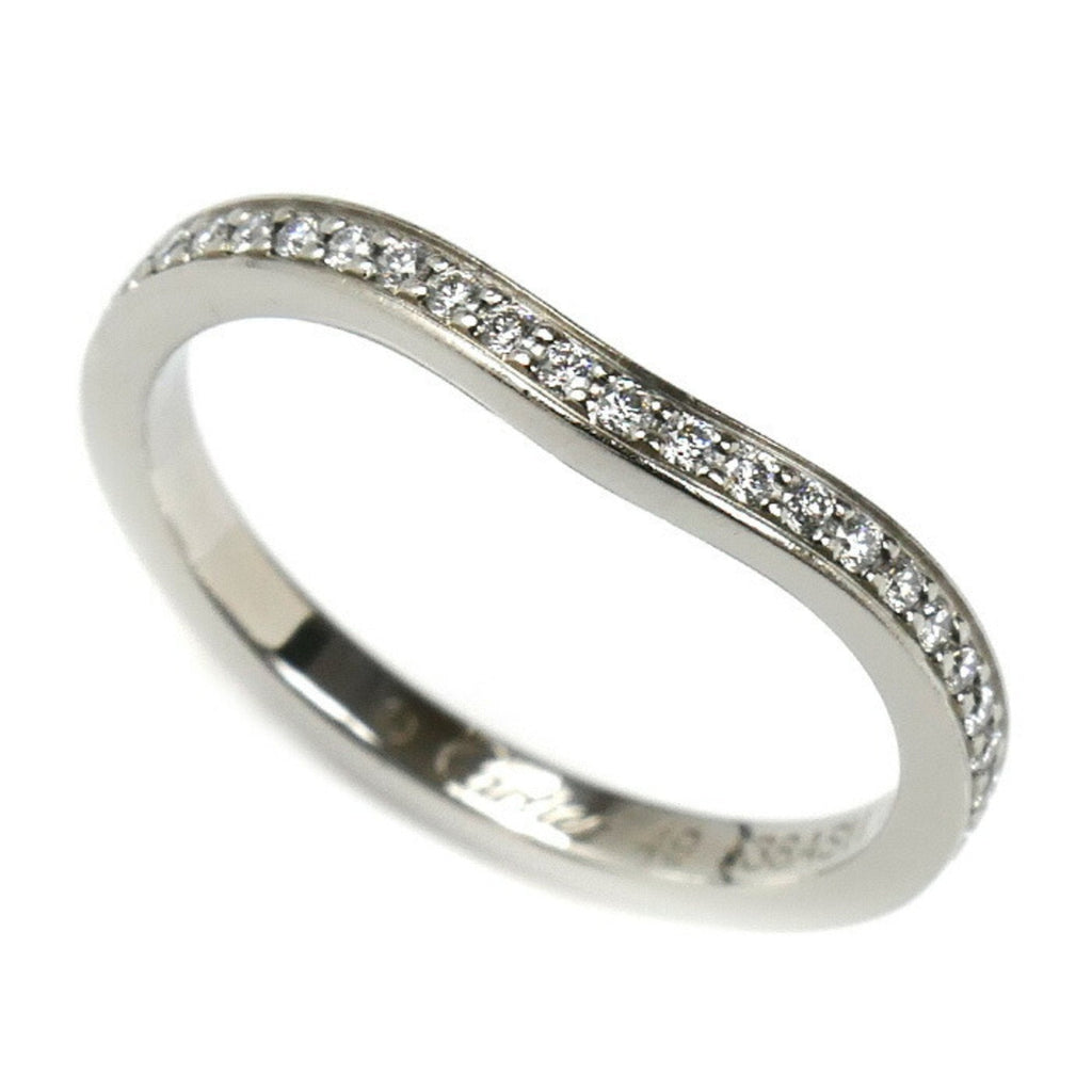 Ballerina Curve Half Eternity Ring Platinum with Diamond
