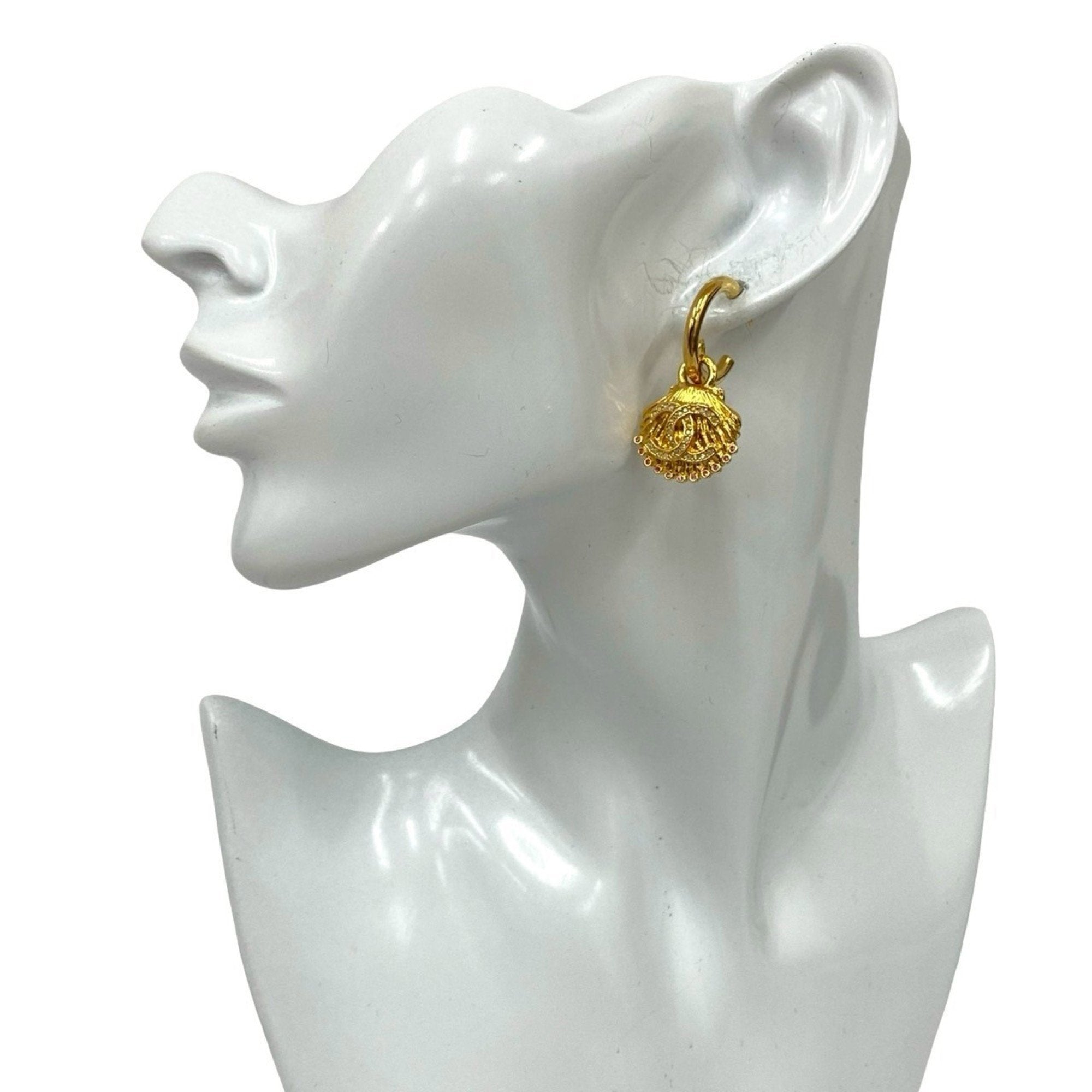 CC Logo Earrings Metal Gold-Tone Metal