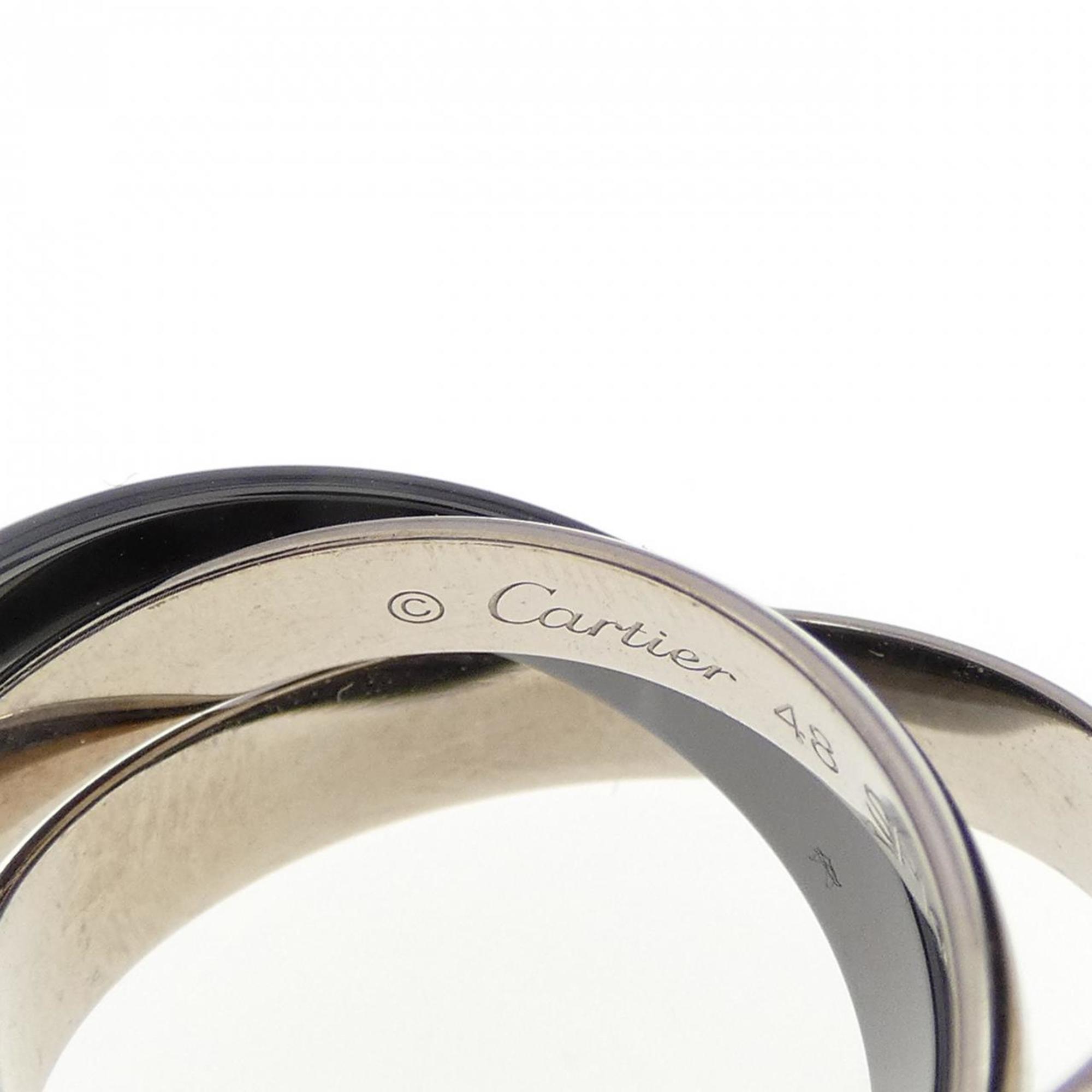 Trinity Ring 18K White Gold and Ceramic